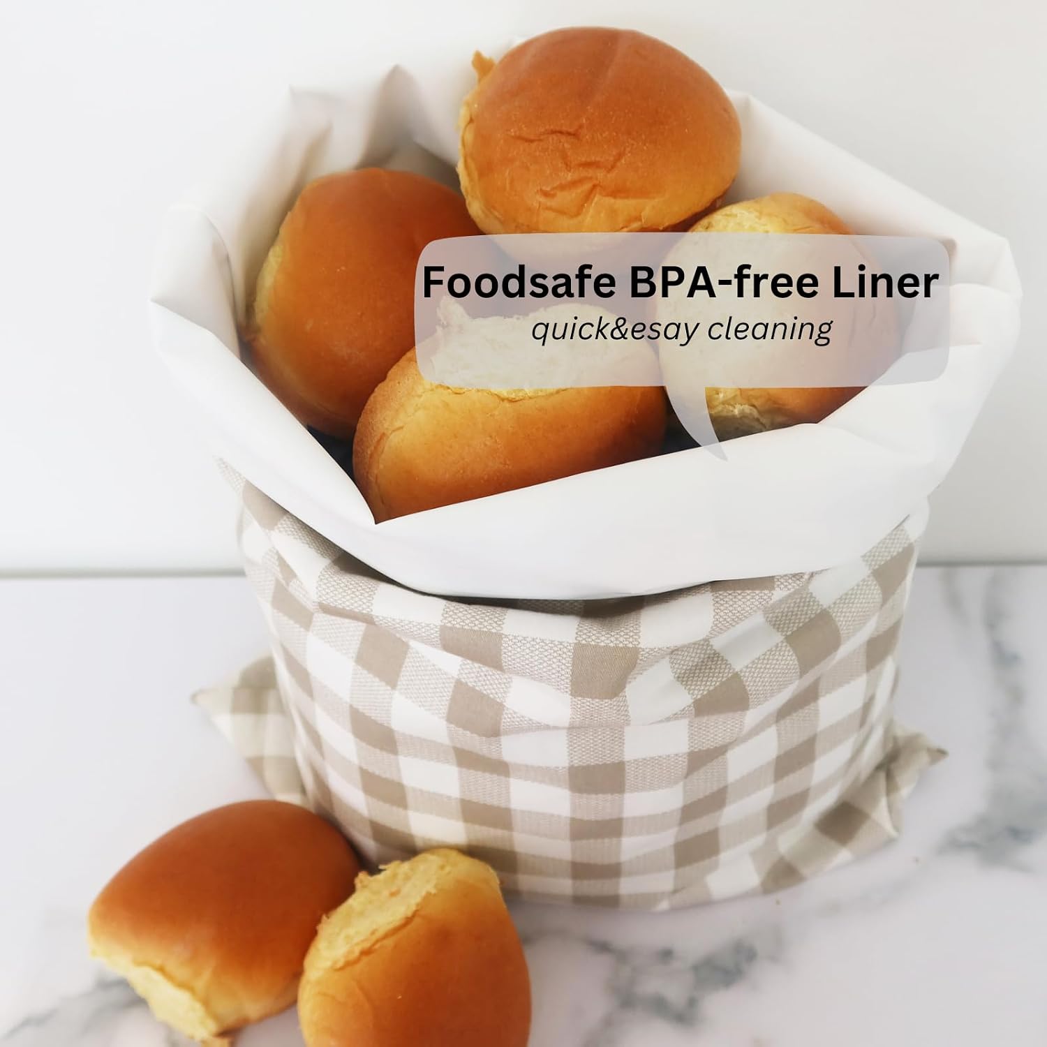Reusable Bread Bags for Homemade Sourdough Loaf Lined Bread Container Keep Bread Soft and Fresh image 3