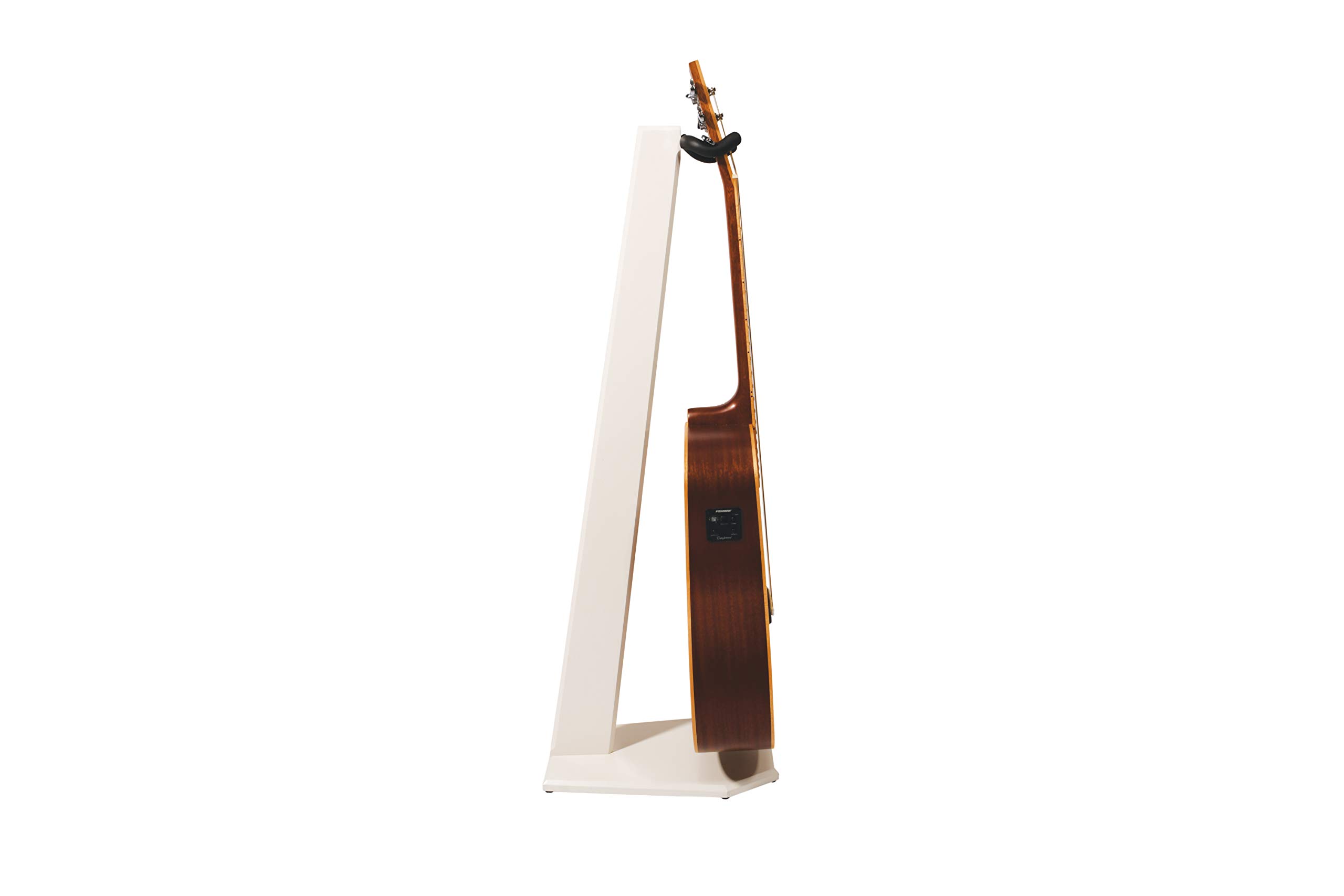 Ruach GS-5 - Supporto in legno per chitarra acustica, elettrica e basso, colore: Bianco