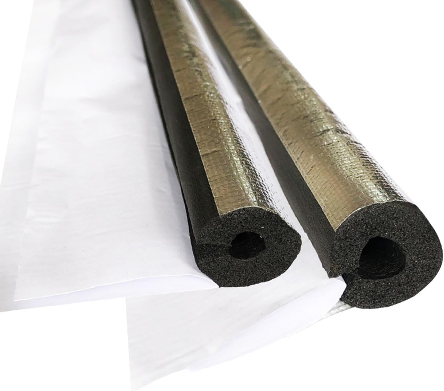 Winter Foam Tube Insulation, 34mm Pipe Protection for Outdoor Water Heater, Anti-Freeze Cover for Pipes & Sprinklers, Durable Flat Foam Sleeve, Weatherproofing Solution