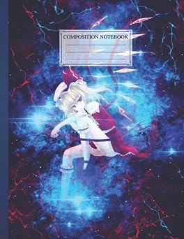 Composition NoteBook Touhou 30 | 8.5 x 11 In | 110 Pages Universe Galaxy Planet Great For Children Note Taking, Writing Gift For Children Kid Teens Girls Boys Students Home College Writing Notes