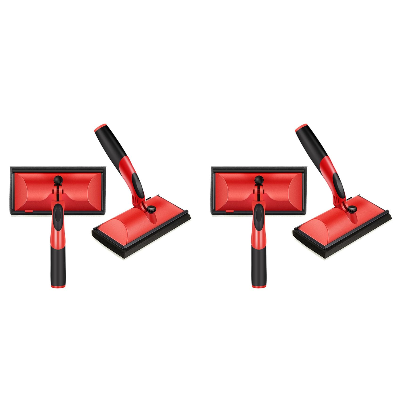 Jnchdghwa 4 Pcs Stain Pad Applicator Paint with Handle Deck Stain Applicator for Extension to Apply Stains Paints Sealers(7 Inch)