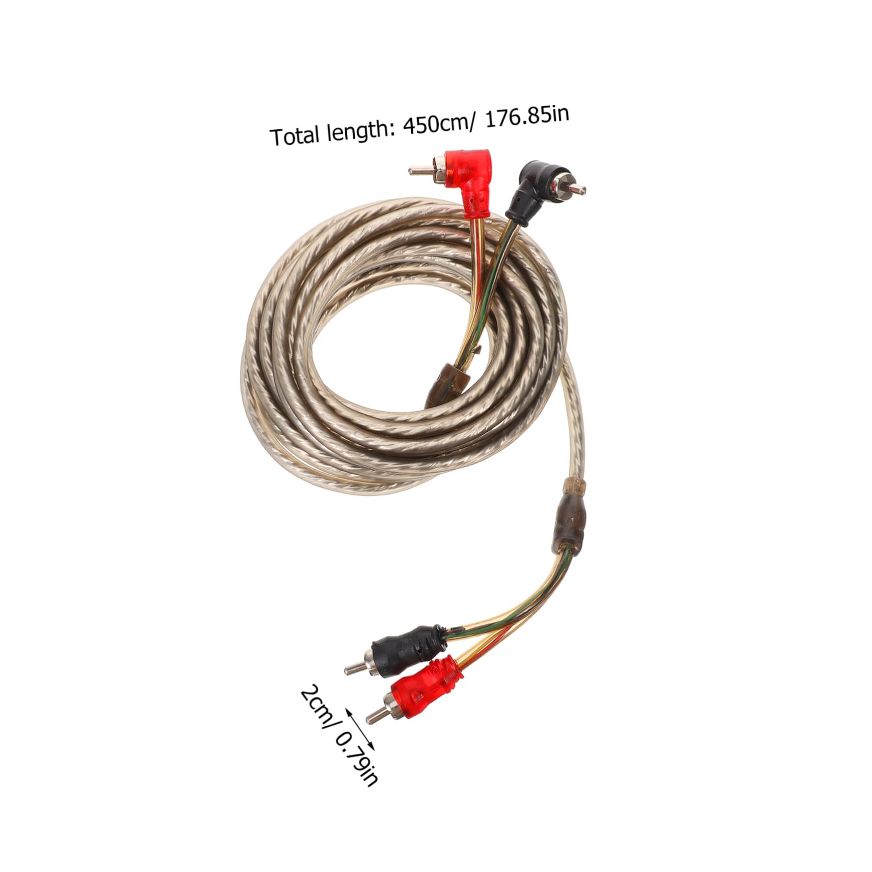 Cabilock Enhanced Sound Car Audio Cable 4.5m Stereo Speaker Wire RCA Plugs Easy Install for Car Speakers