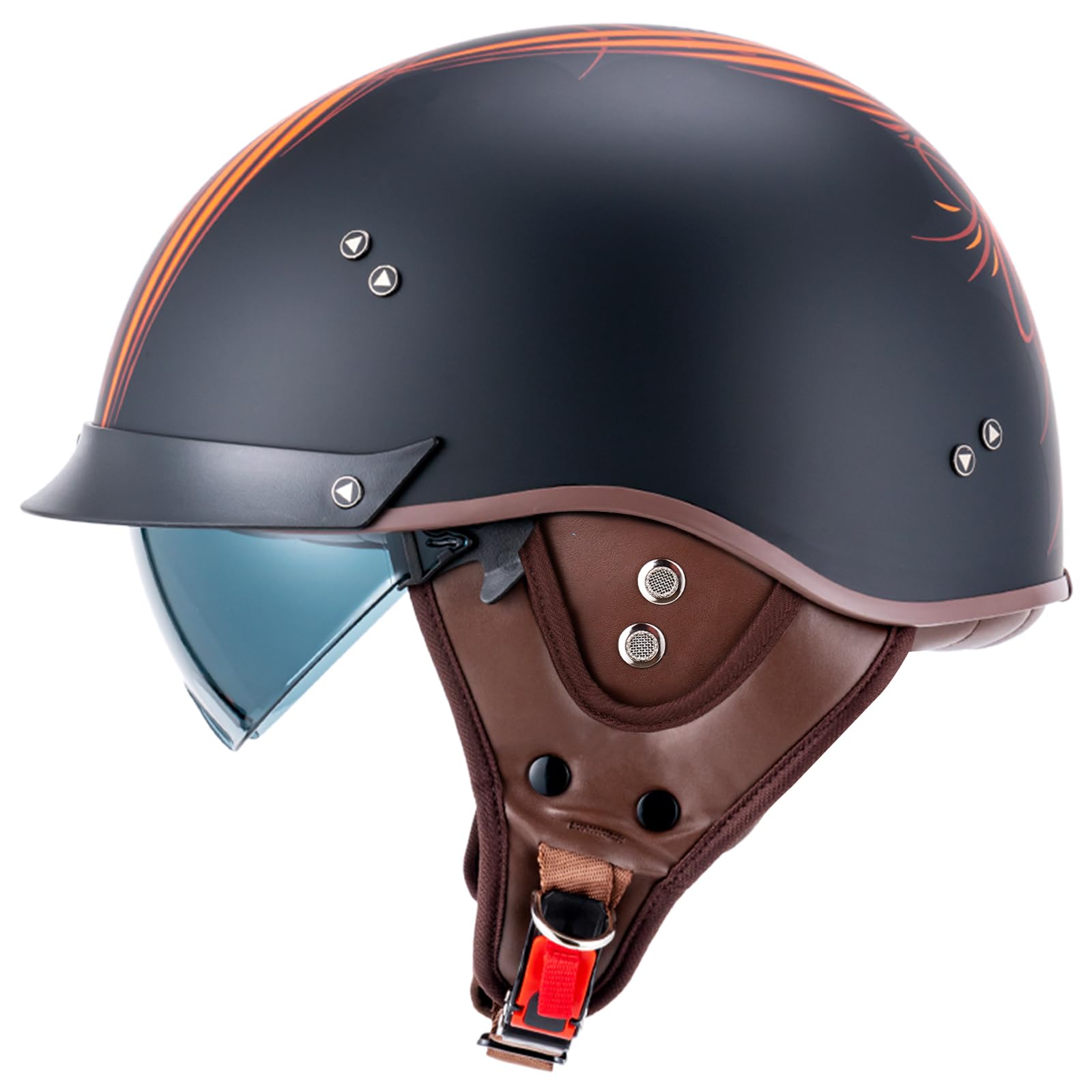 Amazon.com: VCOROS Half Helmet Motorcycle DOT Approved Open Face