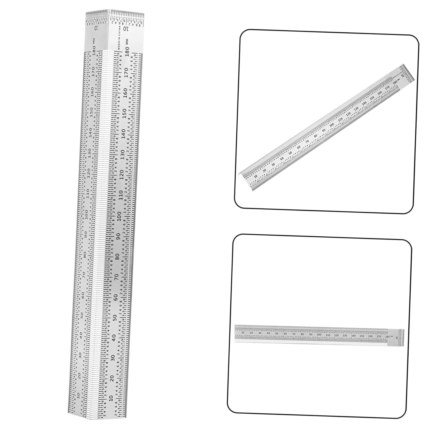 2 Pcs Scale Carpentry Measuring Ruler Carpentry Metal Ruler Woodworking Ruler Carpentry Ruler Carpentry Marking Ruler Measuring Square Ruler Stainless Steel Ruler Metal t Ruler