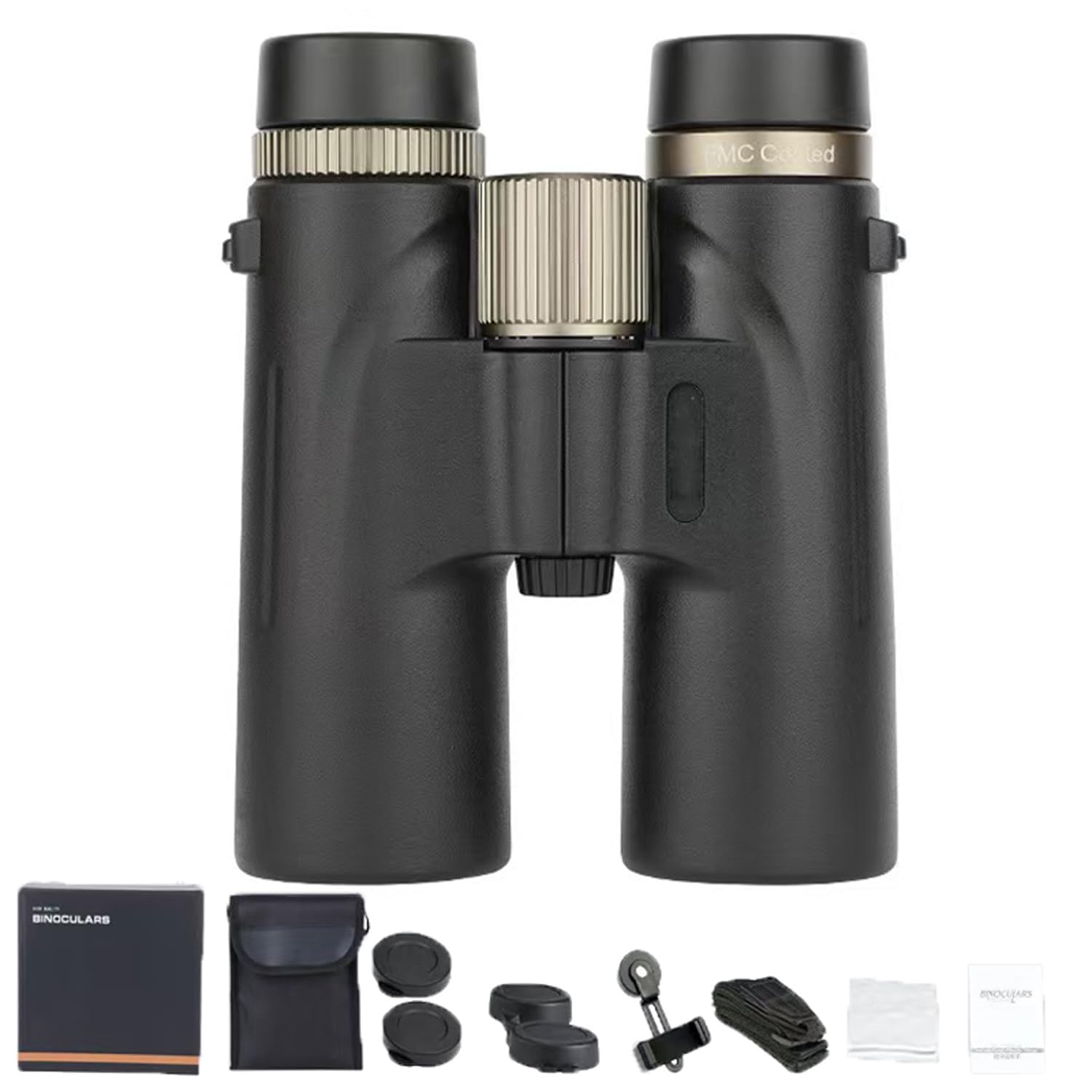 Hd Fernglas 12x42, Wasserdichtes Hochleistungsfernglas, Feldstecher Ferngläser, Mit Nachtsicht Bei Schlechten Lichtverhältnissen, Perfekt für Vogelbeobachtung,Reisen,Sternbeobachtung,Jagd (Schwarz)