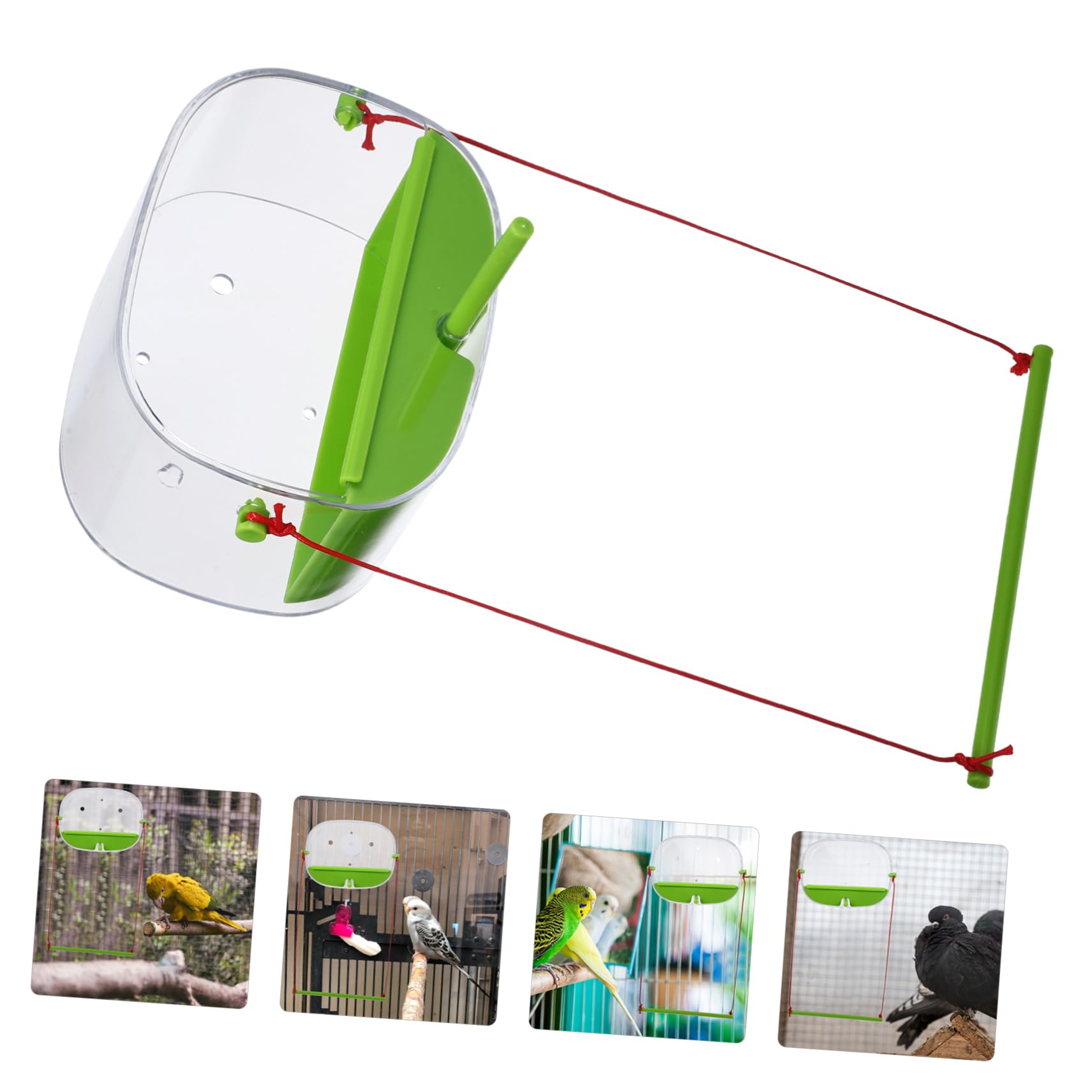 HANABASS 4juegos Alimentador De Pájaros para Ventana con Ventosas Comedero Transparente y Práctico para Periquitos y Canarios Observación De Aves para Familias