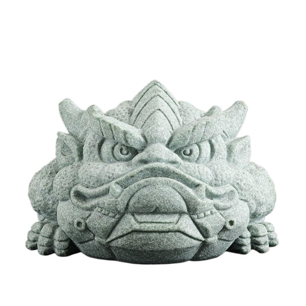 CLARISSABEL Tea Pets Green Sandstone Toad Tea Pet Fish Tank Tea Pet Decoration Kung Fu Tea Tea Set Accessories Office Desktop Decoration Tea Set Accessories
