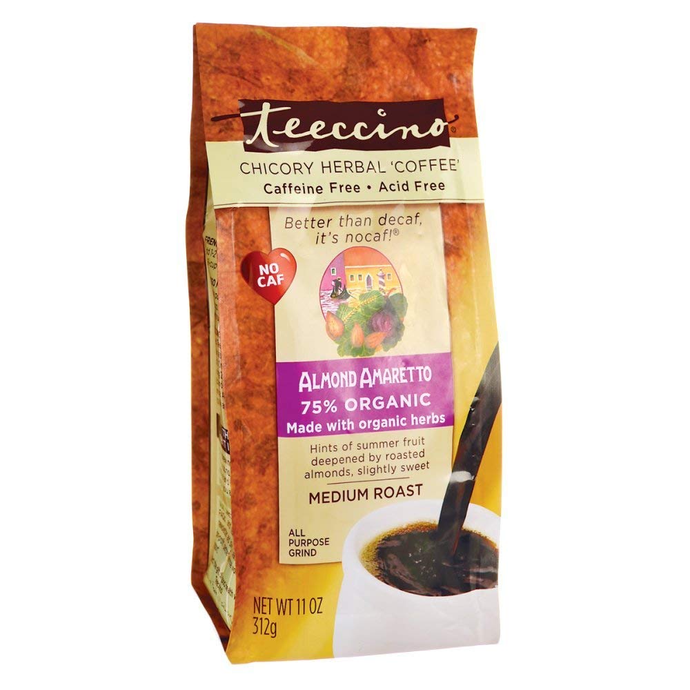 Teeccino - Medium Roast Naturally Caffeine Free Herbal Coffee Almond Amaretto