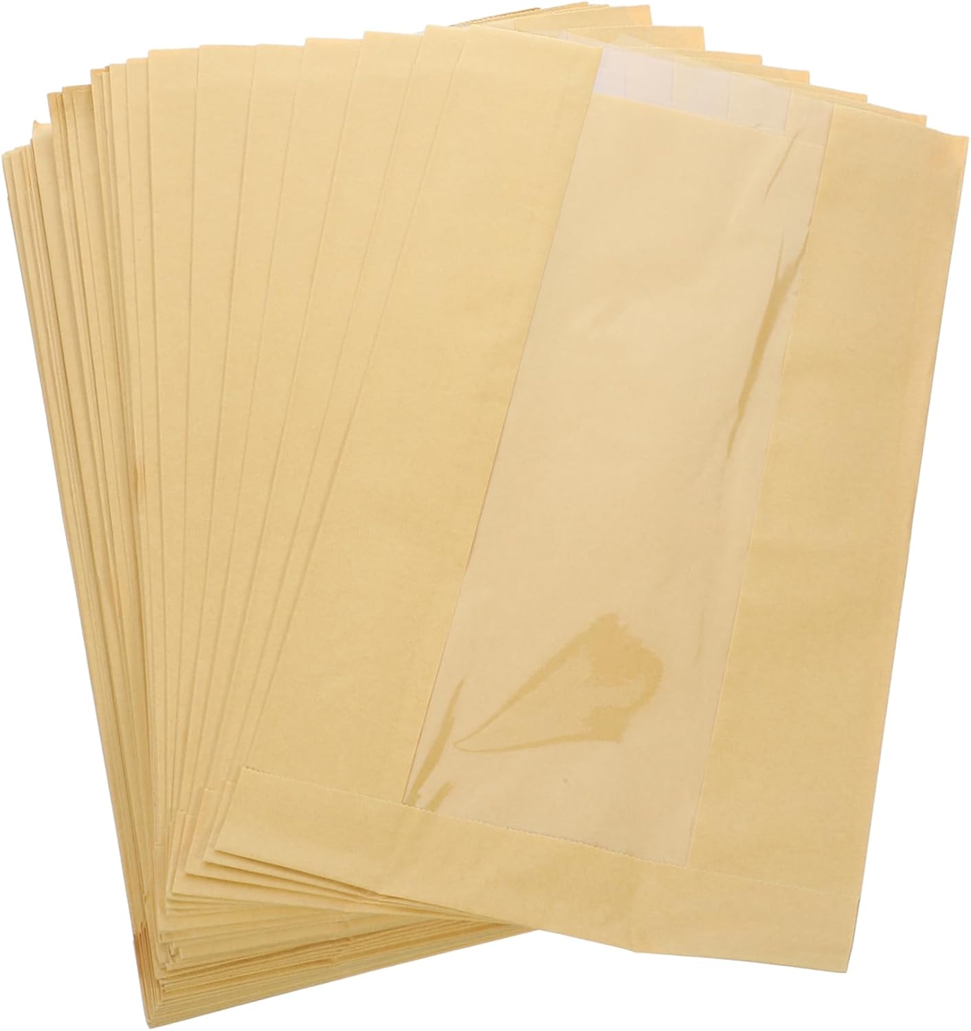 100pcs Bread Packaging Paper Bag Reusable Kraft Paper Bags for Sourdough Snack Fast Food
