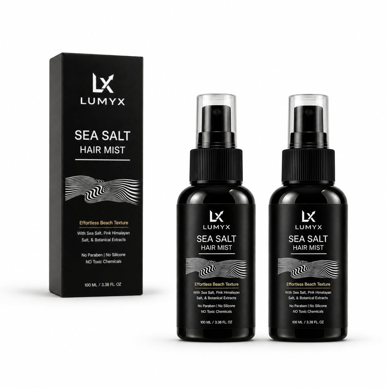Sea Salt Hair Mist, Beach Wave Texturising Spray with Himalayan Pink Salt & Botanical Extracts, Paraben-Free, Silicone-Free, Lightweight Non-Sticky Formula, 100ml (2, 200, Millilitres)-image-35