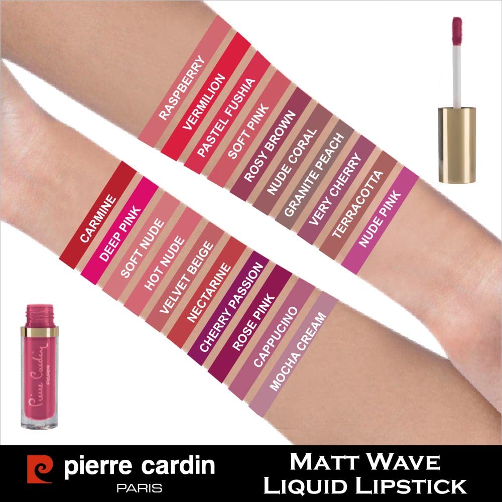 Pierre Cardin Matt Wave Liquid Lipstick - Mat Likit Ruj - Rosy Brown 1 Paket (1 x 150 g)