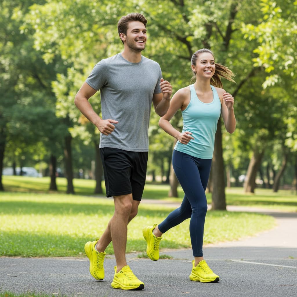 ONEMIX Men's Max Cushioned Walking Shoes with Air Cushion - Plantar Fasciitis Pain Relief