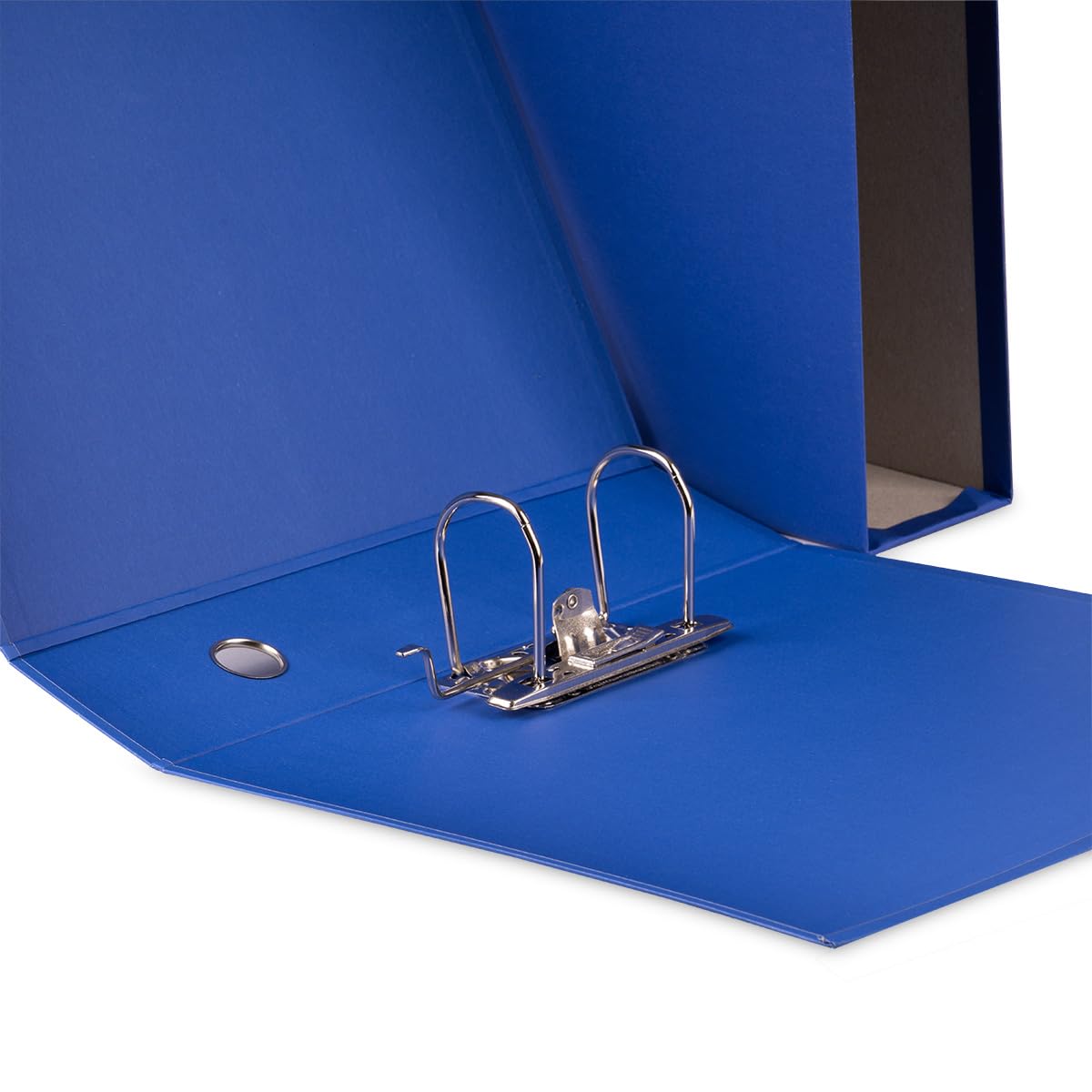 Colourbook Registratore Con Custodia, Set 6 Faldoni Raccoglitore Documenti A4, Dorso 8 Cm, Meccanismo A Leva 2 Anelli, Per Ufficio In Cartone Alta Qualità, Blu, Made In Italy