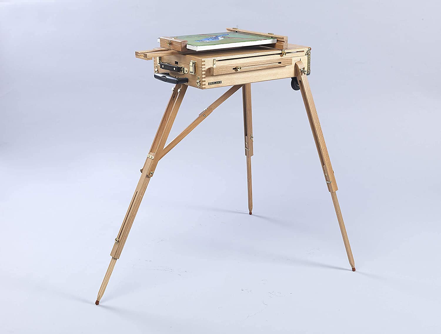 Caja de pintura Tipo de barra de plomo Caja de pintura al óleo Bocetos portátiles Beech Oleo de madera Caja de pintura al óleo portátil Caja de pintura al óleo Caja de caballete Estudiante Estudiante