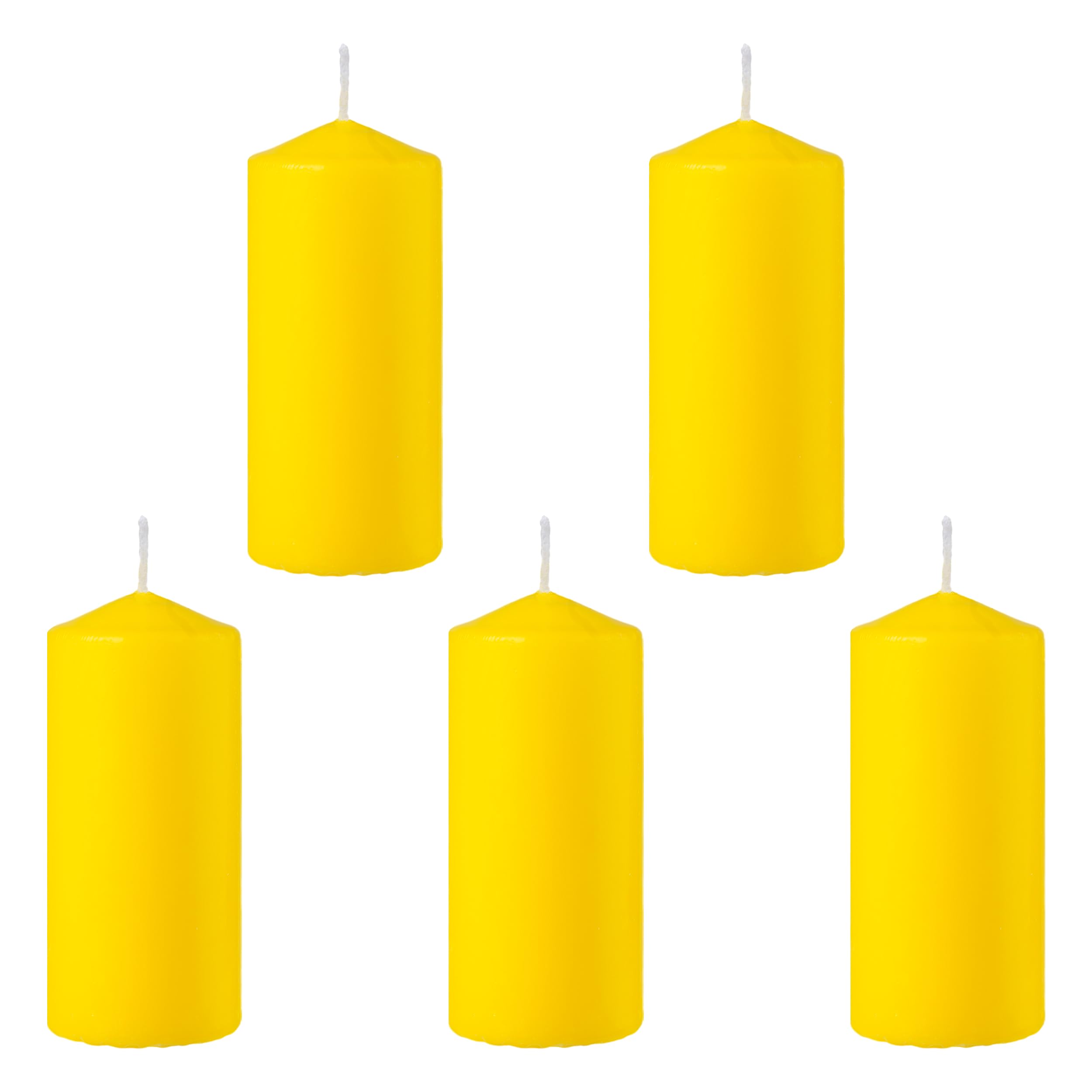Pack de 5 Velas Aromáticas Citronela 140g, Velón Taco de Cera 25h Duración - Antimosquitos Naturales, Ideal para Jardín, Terraza, Camping y Barbacoas, 11 x 4.7 cm