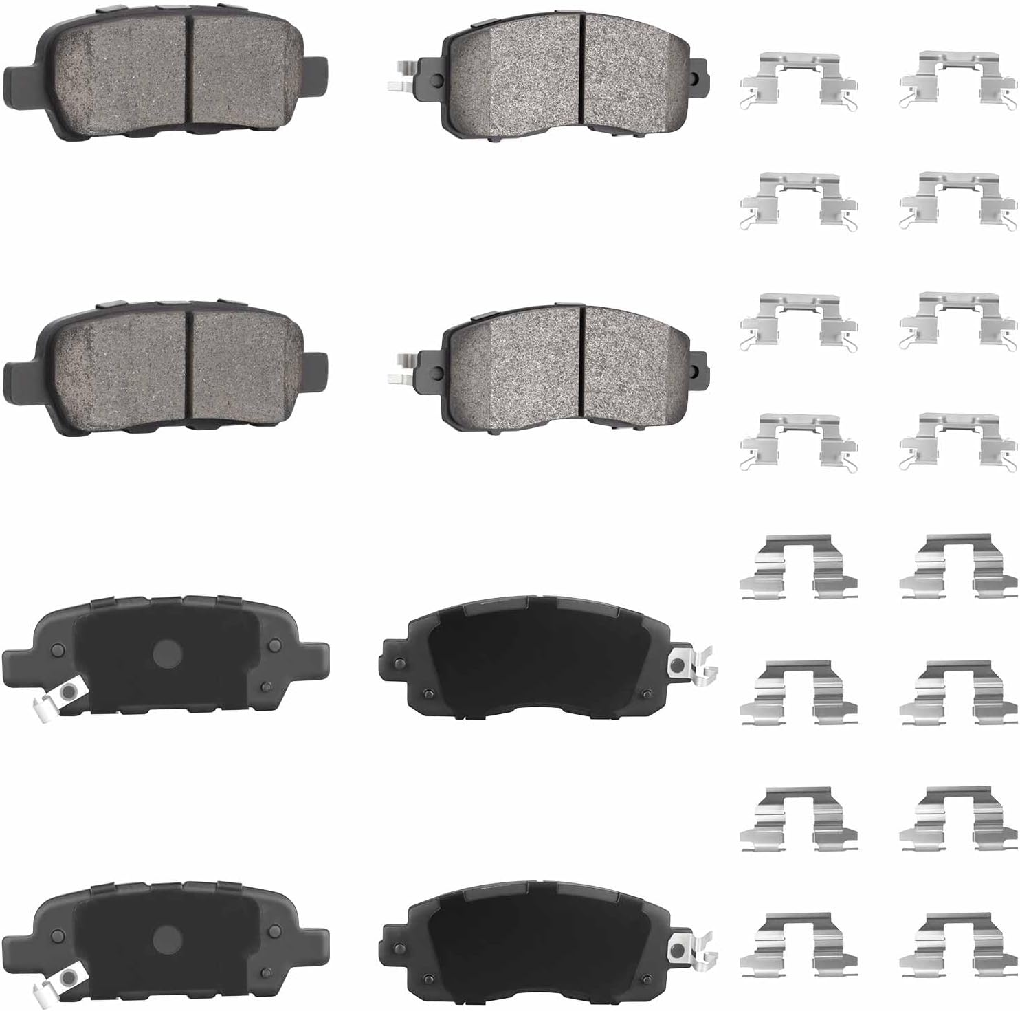8PCS Rear Ceramic and Front Semi-Metallic Brake Pads Set Fit for Nissan Altima 2013-2019 2013 2014 2015 2016 2017 2018 2019 All fits for 4 Door Only