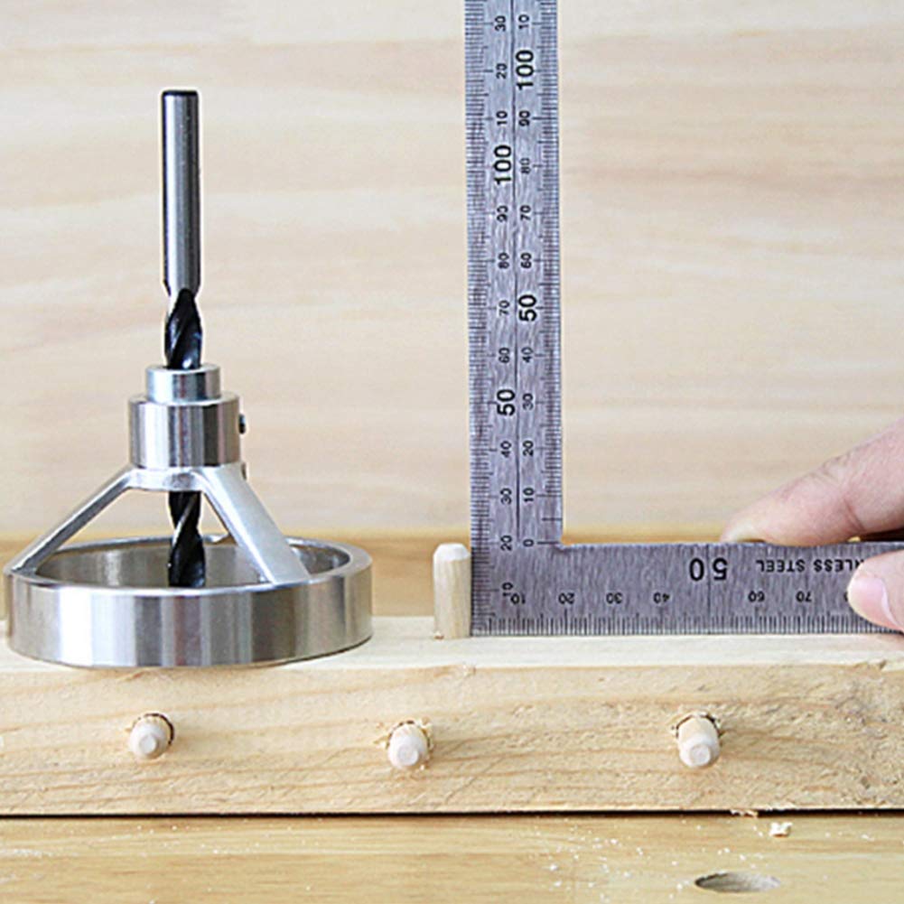 Dima Di Foratura Per Profili In Alluminio Da 20 Mm A 40 Mm Con Trapano A Gradini E Limitazione Per Chiave Ad Anello