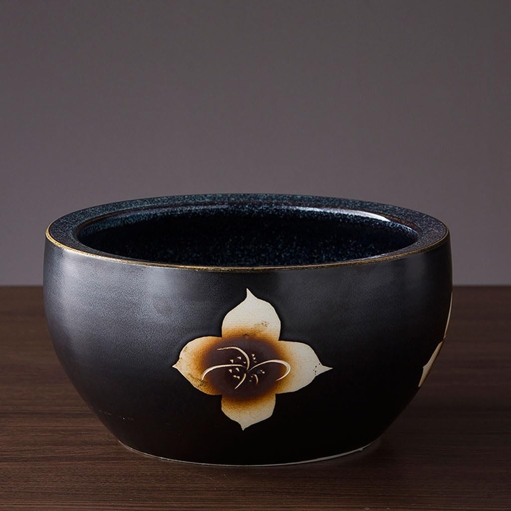 Donice Ceramiczna doniczka na kwiaty Ogród na zewnątrz Salon Sypialnia Jadalnia Dekoracyjna doniczka na kwiaty Doniczki do przedszkola (kolor: A, rozmiar: L)