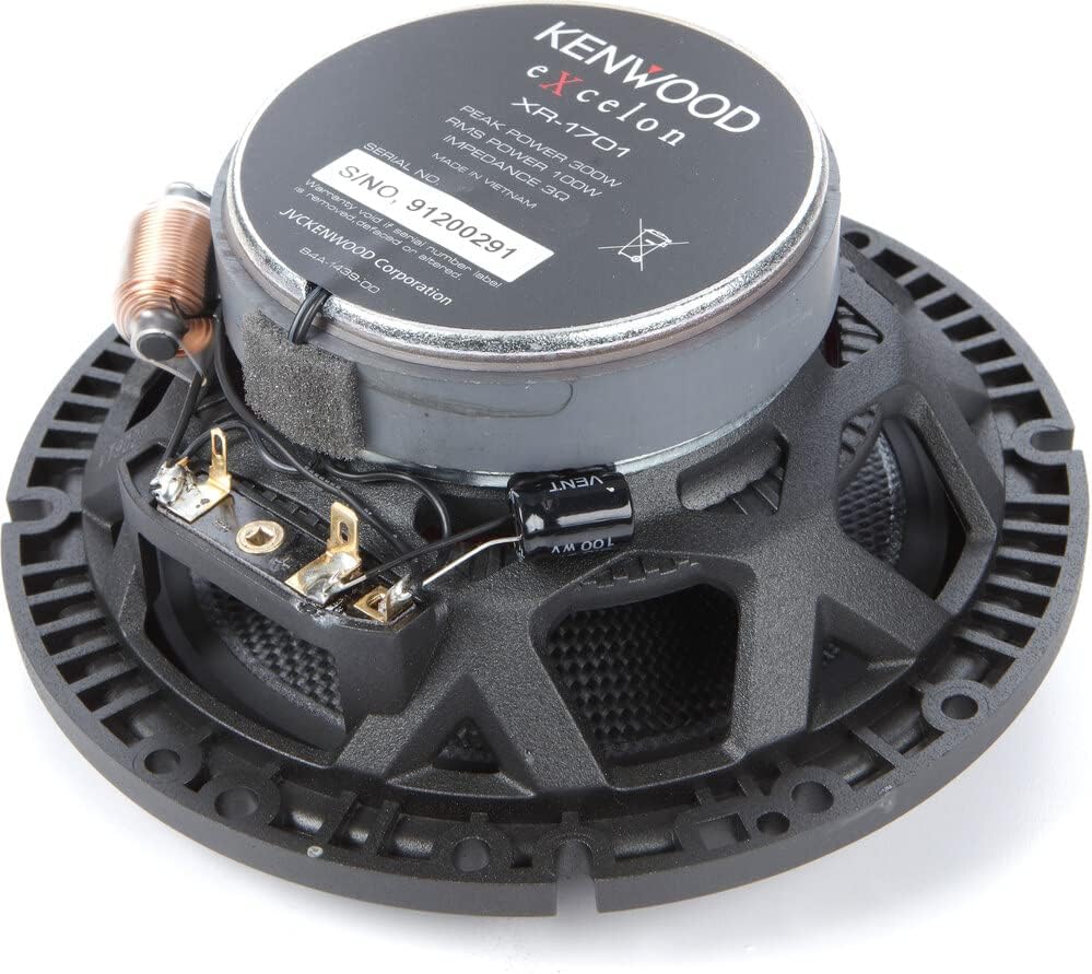 Kenwood XR-1701, eXcelon Reference 6-1/2" HiRes 2-Way Coaxial Car Speakers, 300W