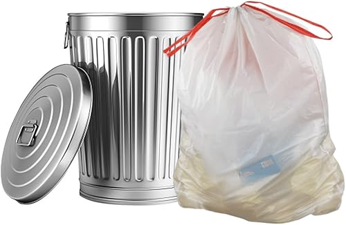 Miniatura 5 de 30 Gallon Drawstring Trash bags, White, 65 Counts