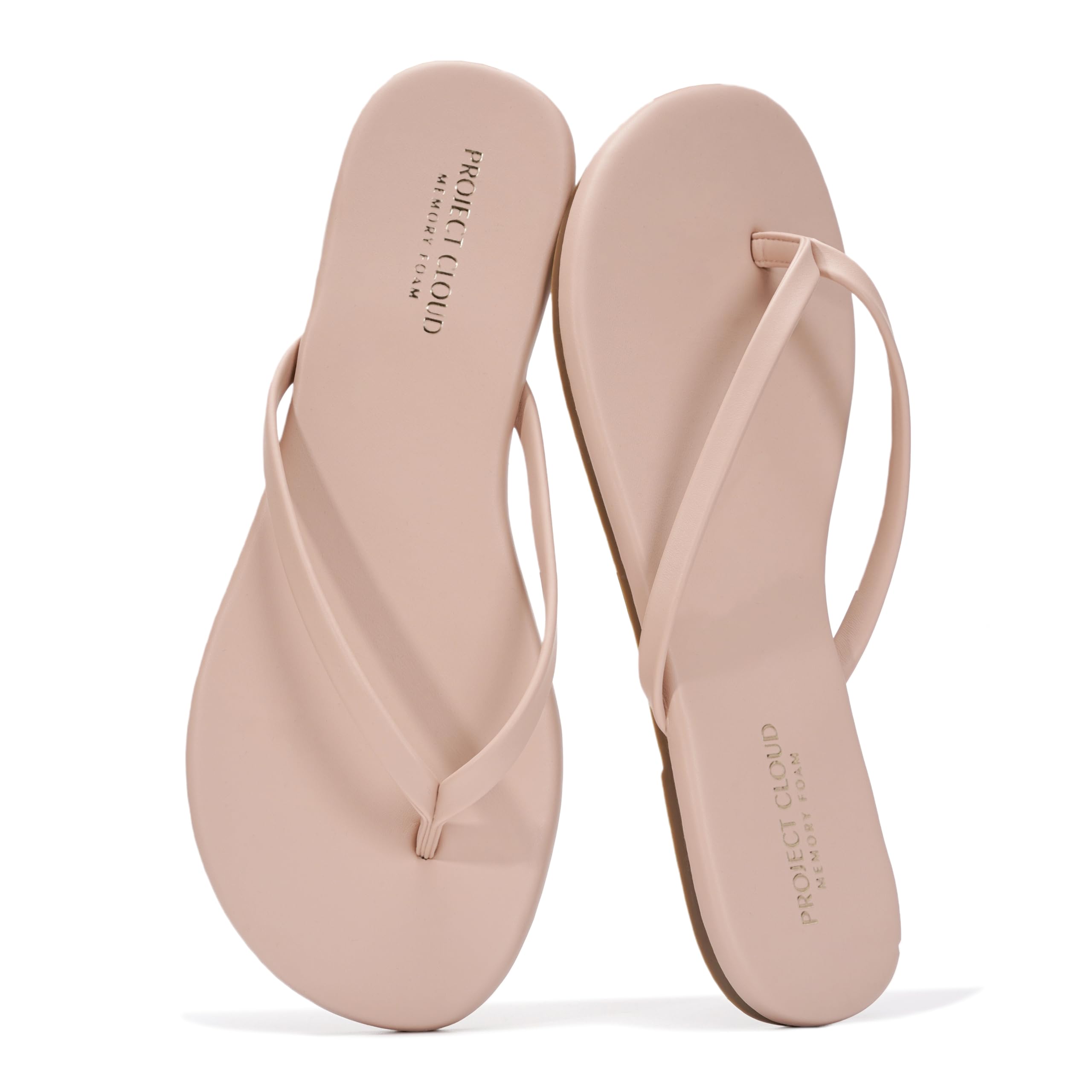 Project Cloud Flip Flops for Women Footwear- Lightweight and Memory Foam Insole Sandals for Women 2026 - Durable Non-Slip Beach Essentials Flats for