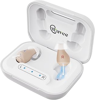 OTC Hearing Aids for Seniors, Rechargeable Hearing Amplifiers Devices with Noise Cancelling, Superior Sound Quality for Women Men Hearing Loss, Auto On/Off
