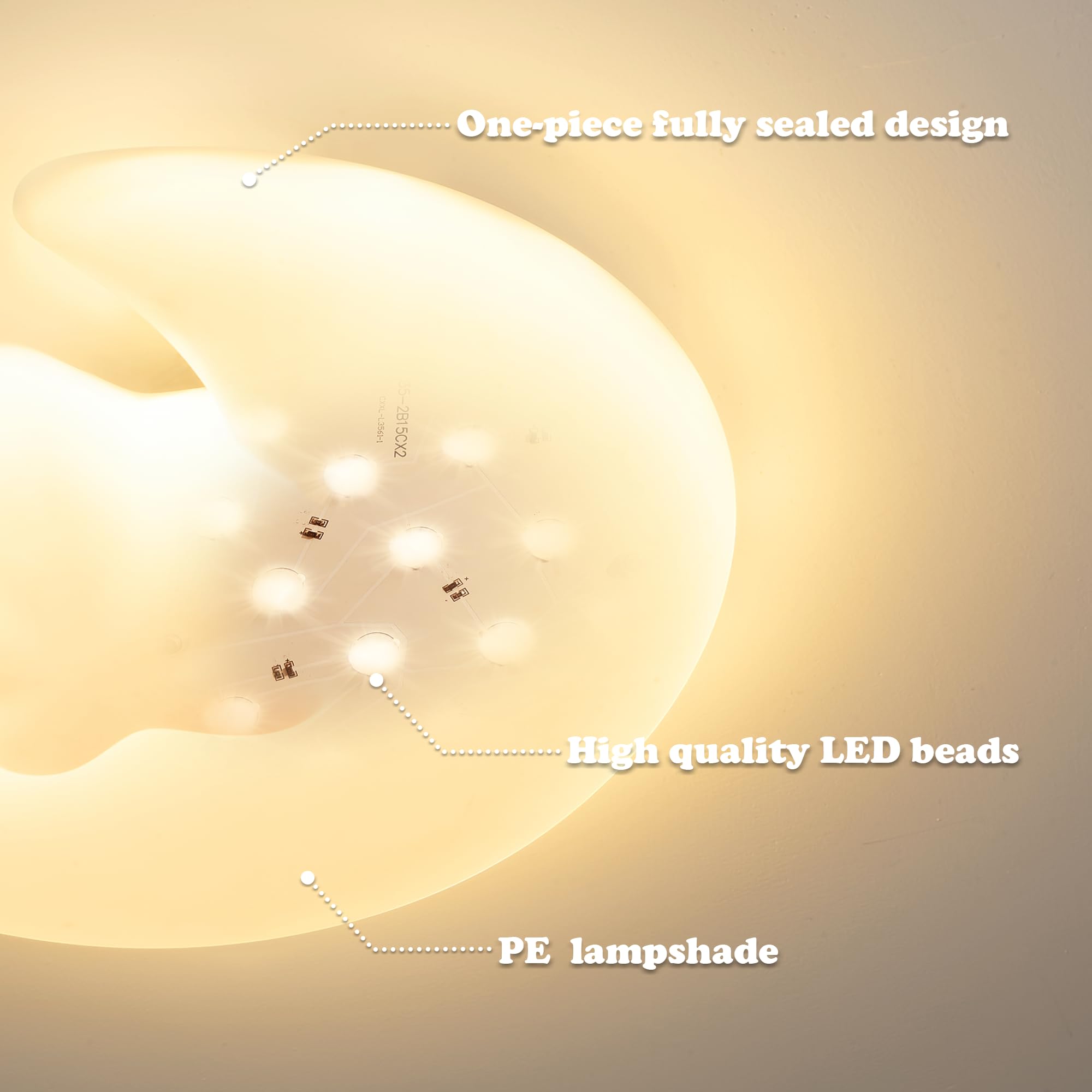 LED Deckenleuchte Dimmbar Kinderzimmer 55CM, Kinderzimmer Lampe Decke 50W | LED Deckenleuchte Dimmbar 3000K-6000K mit Fernbedienung, Farbtemperatur,deckenlampe für Wohnzimmer, Schlafzimmer, Küche