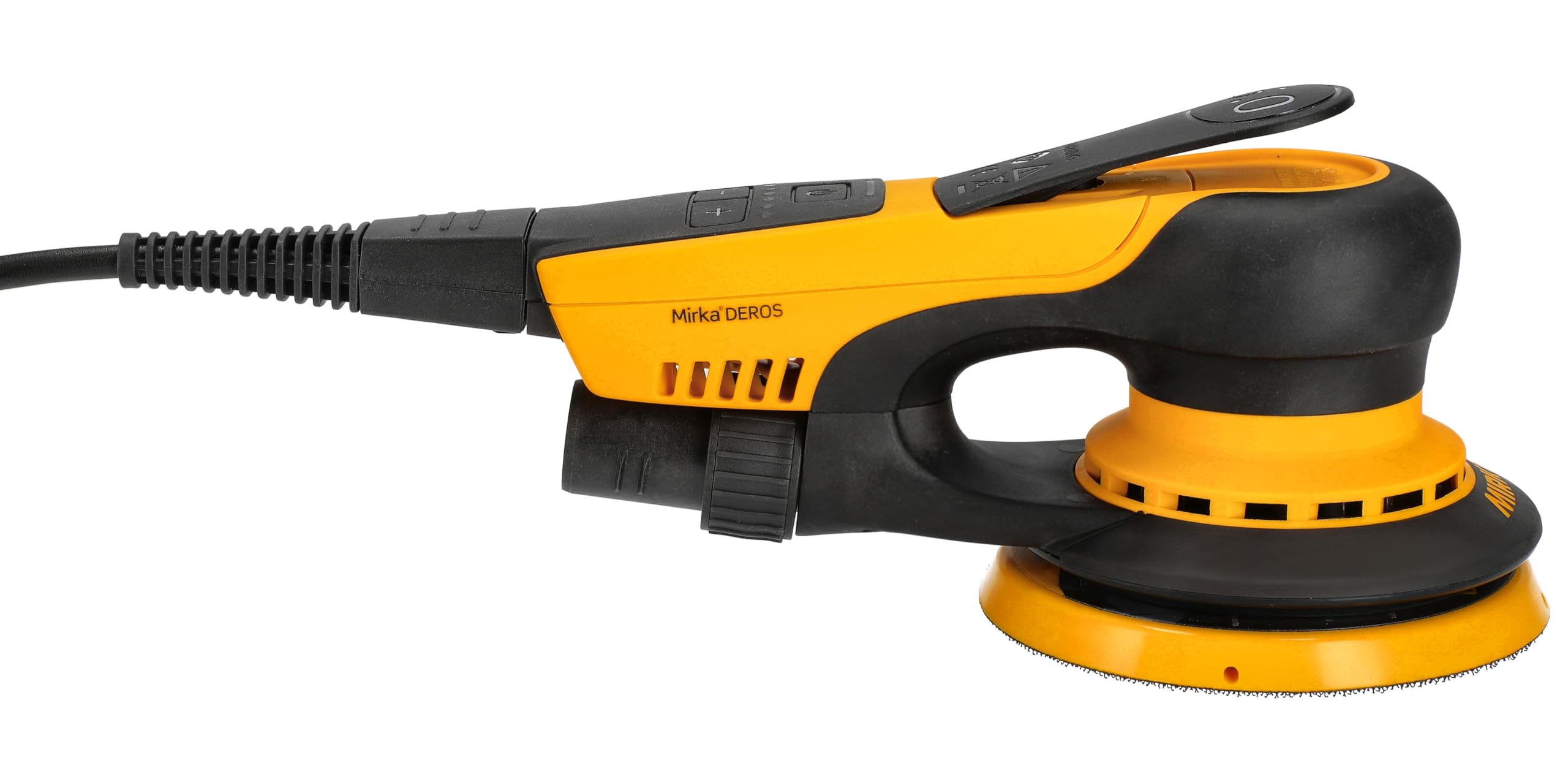 Mirka ponceuse orbitale DEROS II 550CV 125 mm excentrique 5 mm | Ponceuse excentrique avec aspiration des poussières pour bois et plâtre, fixation auto-agrippante pour le papier abrasif