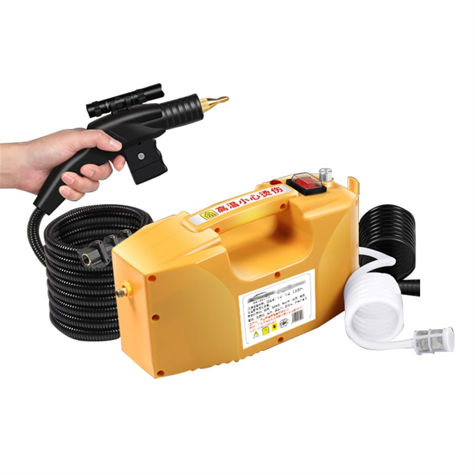 Odkurzacz parowy, 3000W wysokiego ciśnienia Maszyna do czyszczenia parowy pompowanie sterylizacji Dezynfektoor Generator Steam Generator Household Cleaner(Burgundy)