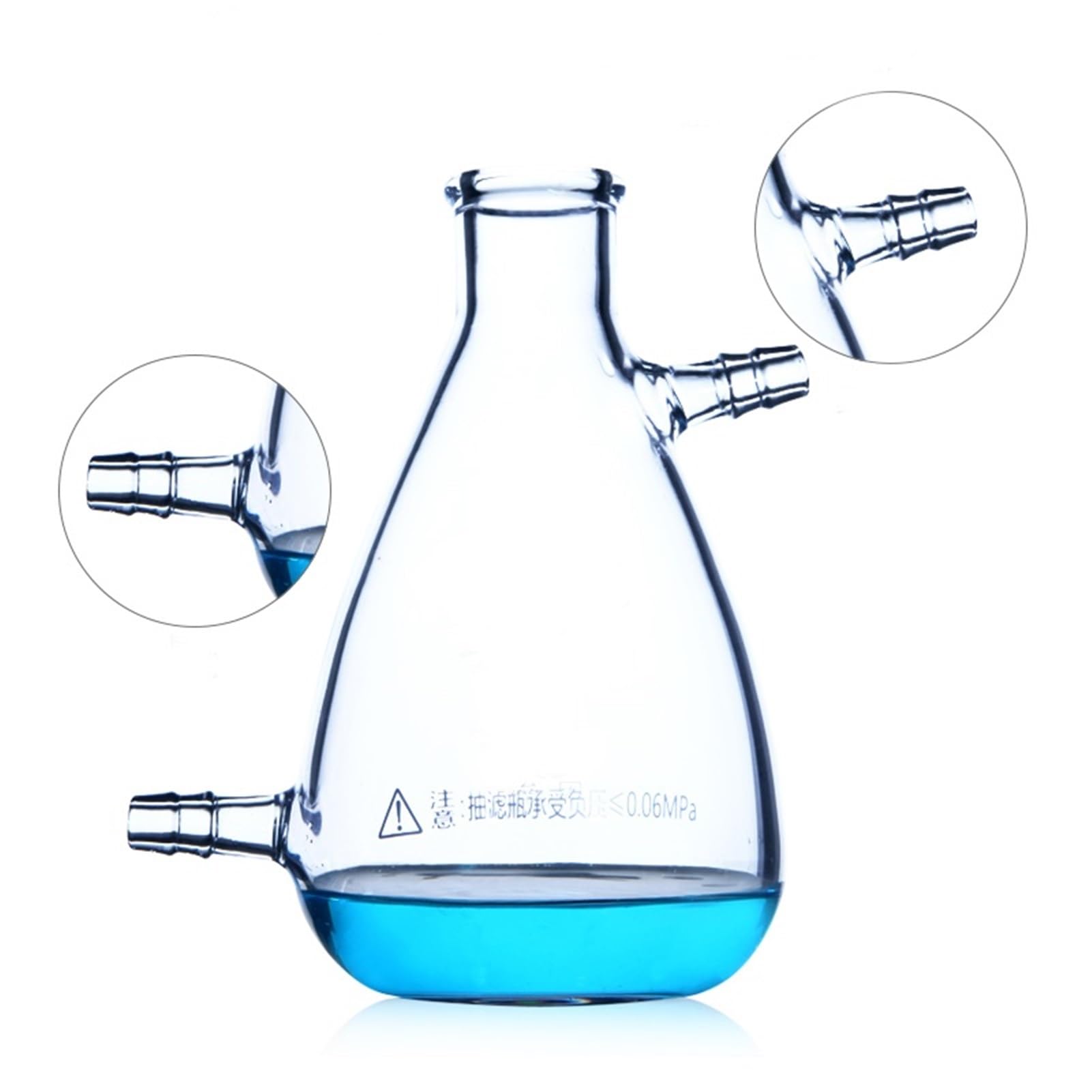 125 ml - 2000 ml szklana kolba filtracyjna z dwiema rurami laboratoryjna piersiówka laboratoryjna szkło laboratoryjne (250 ml)