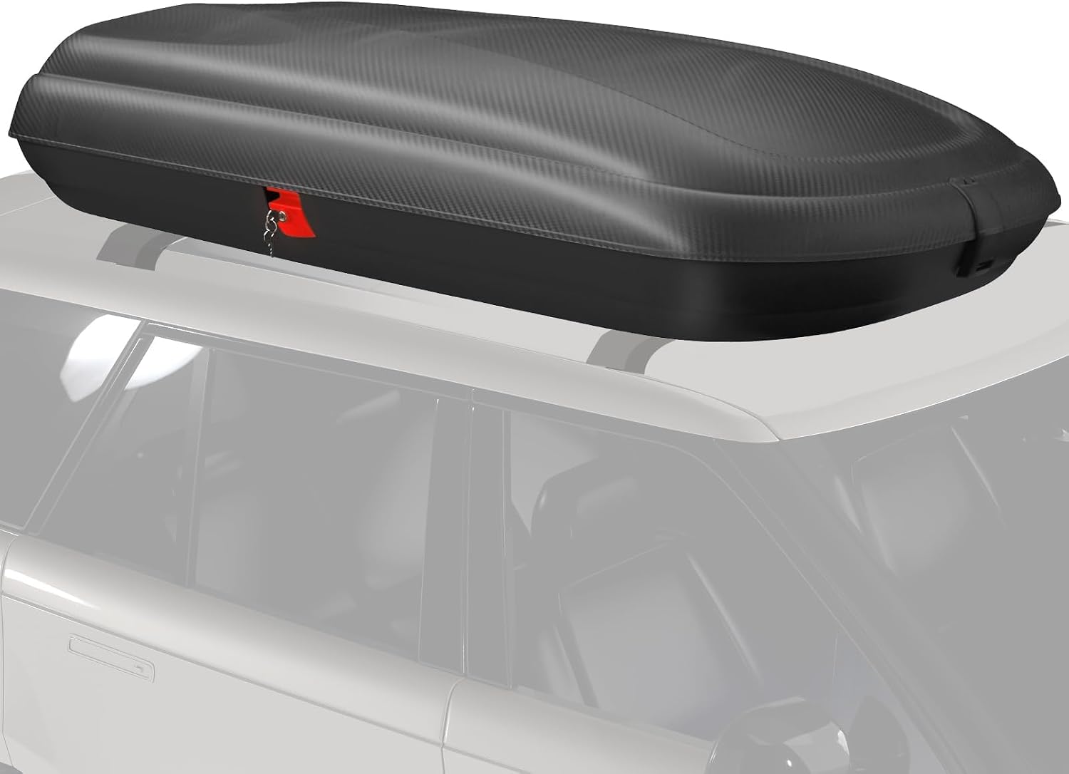 COSTWAY 480L Dachbox Auto, Dachkoffer abschließbar mit Zentralverriegelung, Schlüsseln & Gurten, Gepäckbox wasserdicht, Dachgepäckträger XXL für Autos, Vans, SUVs, Schwarz