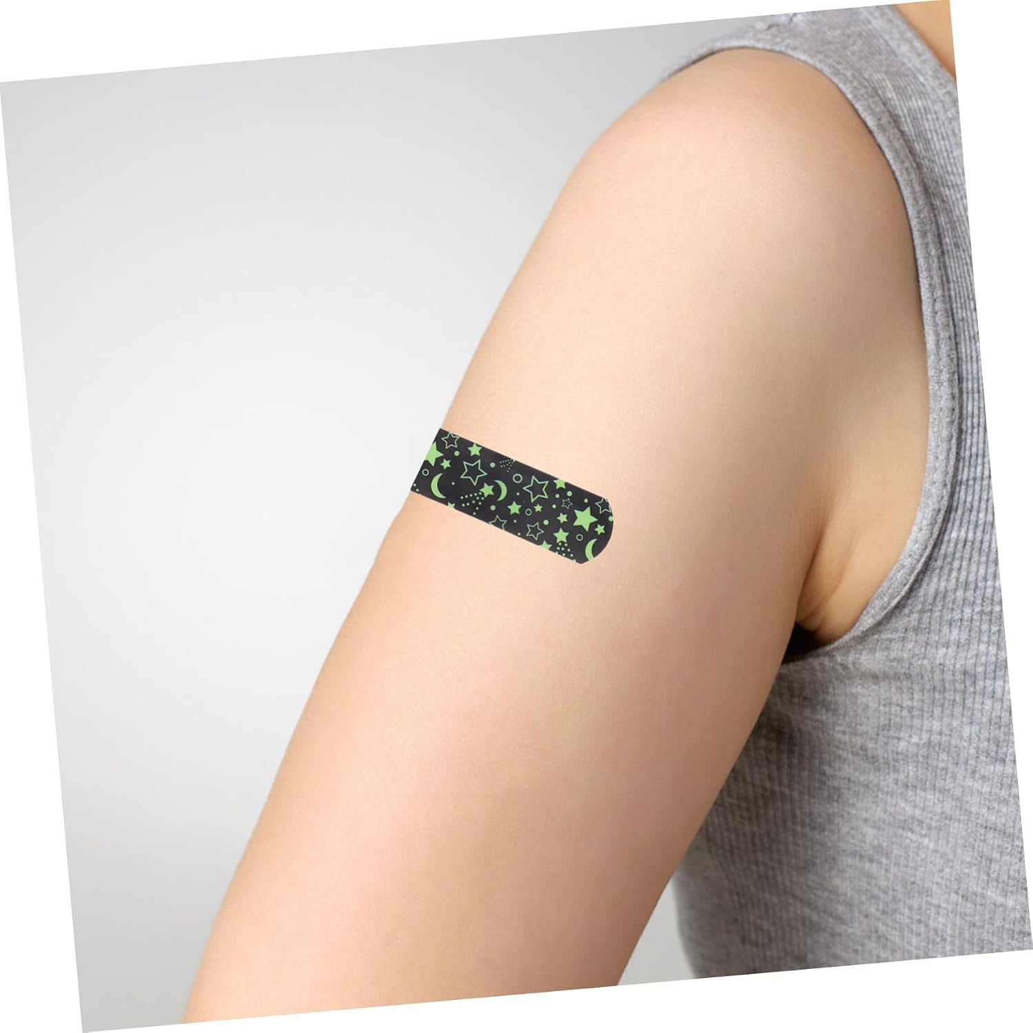 100pcs Injured Stickers for Boys and Girls Dark Wound Bandages Cartoon Wound Patches Portable Care for Outdoor