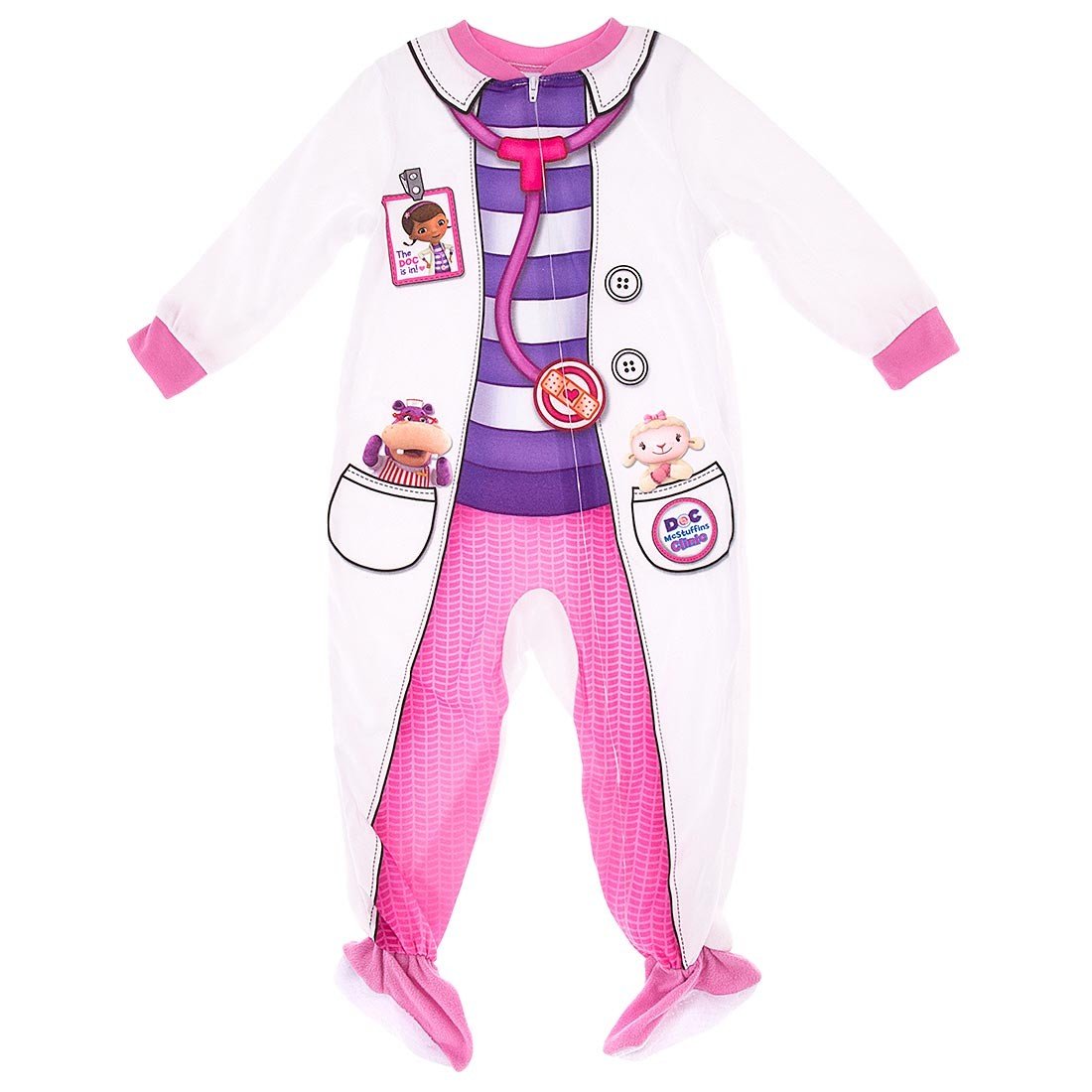 AME Sleepwear Little Girls' Doc McStuffins Footie Pajamas