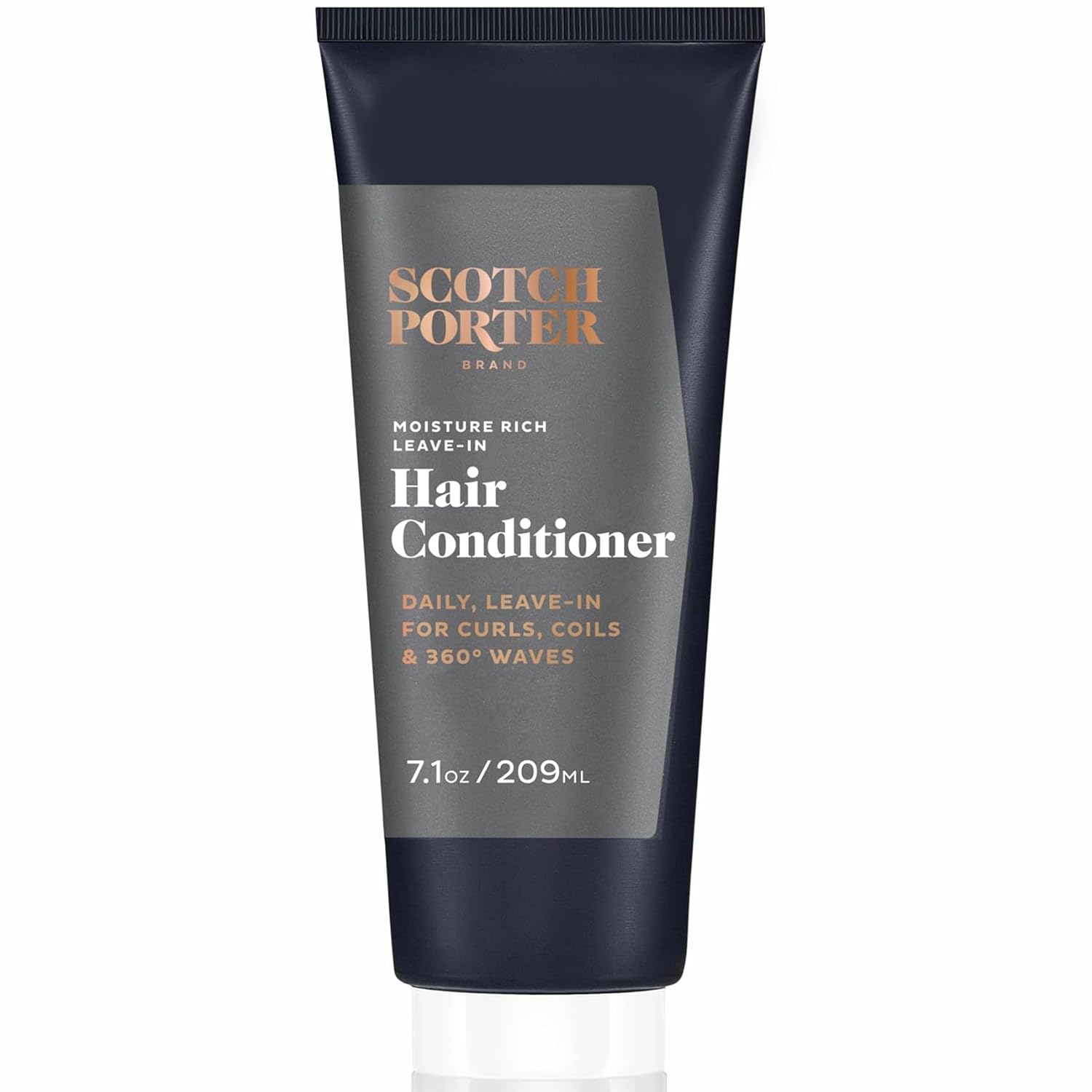 Scotch Porter Moisture Rich Leave-In Hair Conditioner for Men | Superior Smoothness & Definition | Vrij van parabenen, sulfaten en siliconen | Veganistisch | 7.1oz fles
