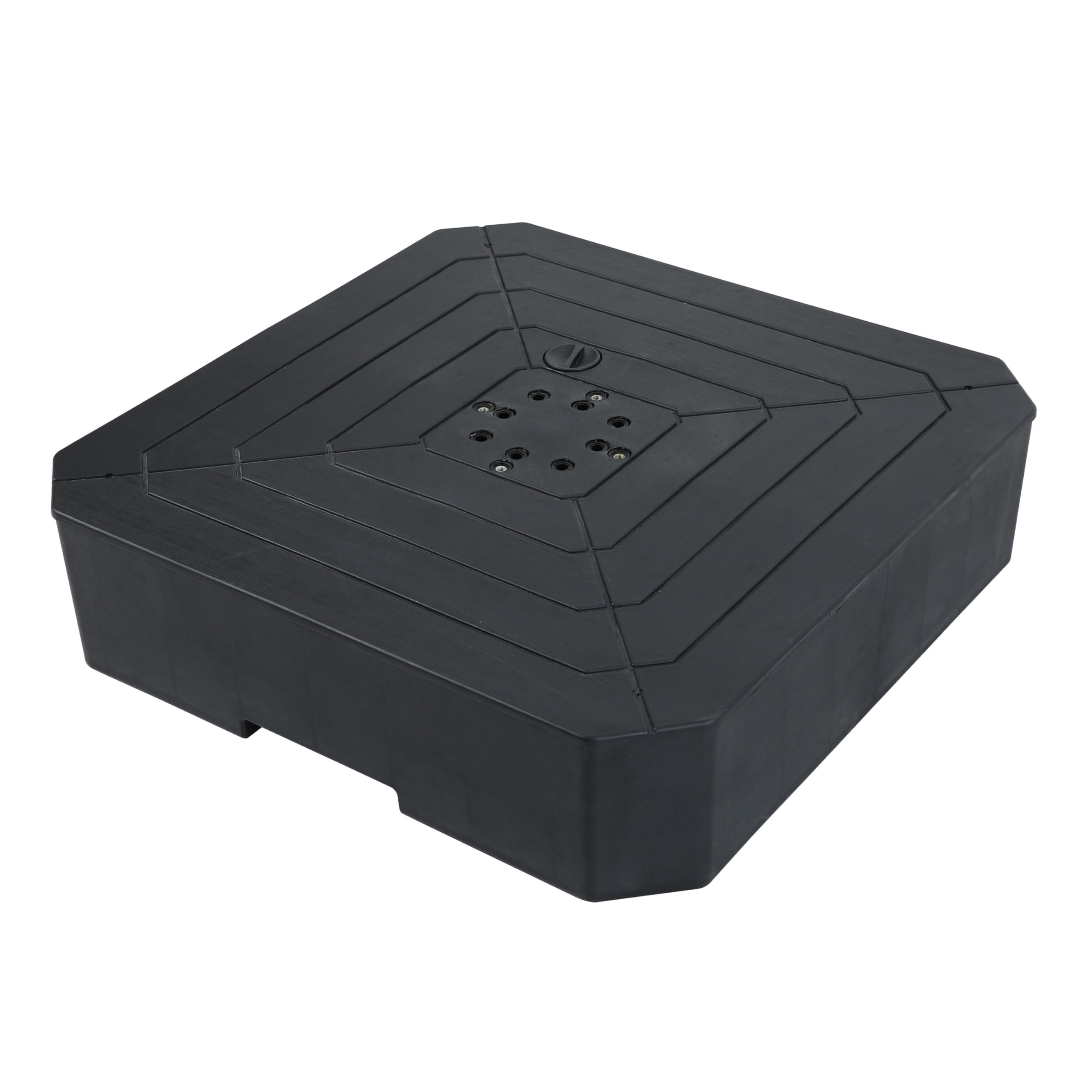 Socle parasol suspendu 3x3 AXI noir plastique remplissable eau avec roues