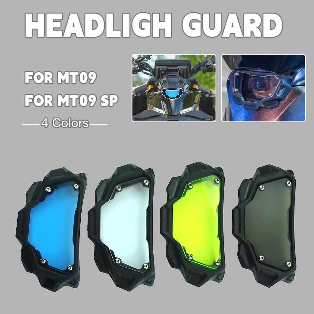 CZLLQXWWCX Headlight Protector Motorcycle Headlight Cover Headlight Protective Film Screen Protector for MT-09 MT-09 SP MT 09 SP MT09 MT09DP 2024 2026 Accessories