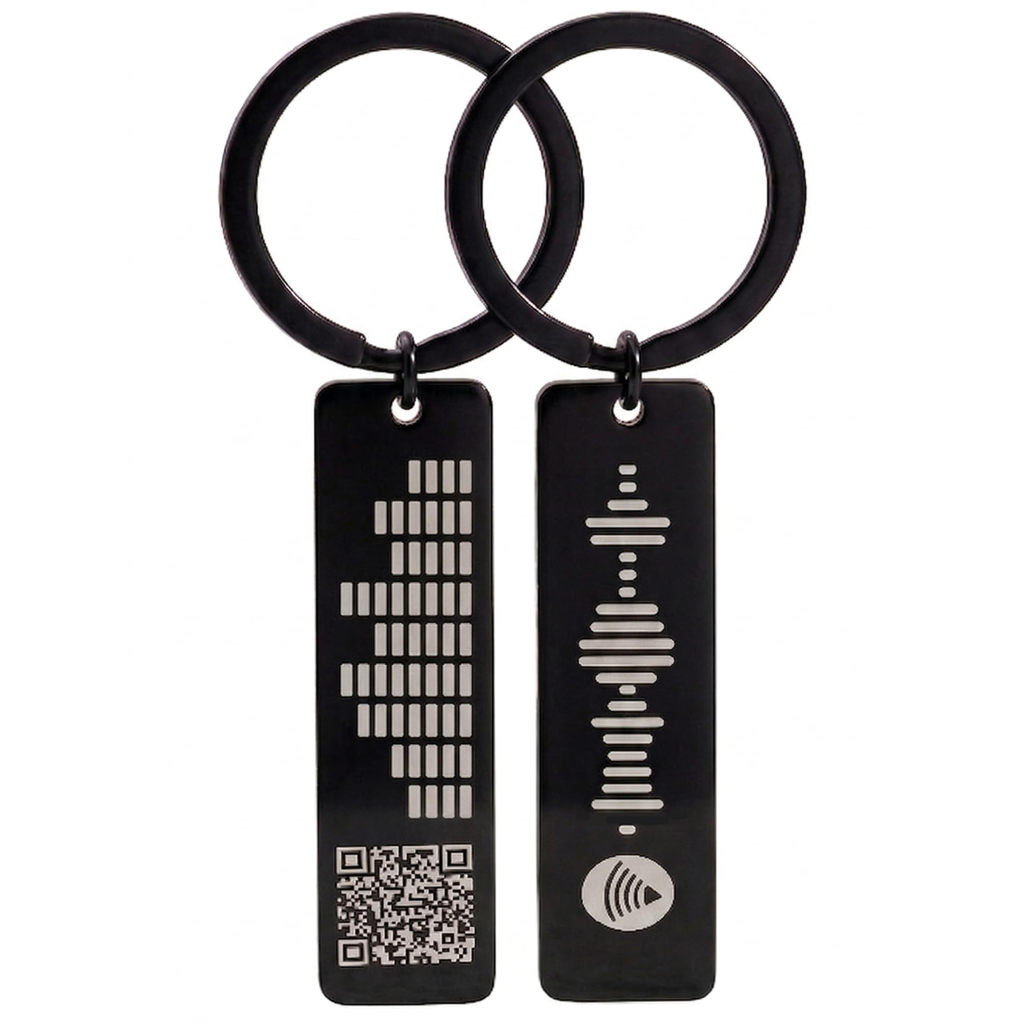 Personalised Keyring Code for Music APP – Custom Engraved QR Code Keychain Gift Keepsake, Anniversary Wedding Engagement Birthday Valentine’s Day Mother’s Day Father’s Day Christmas Gift – Made in UK