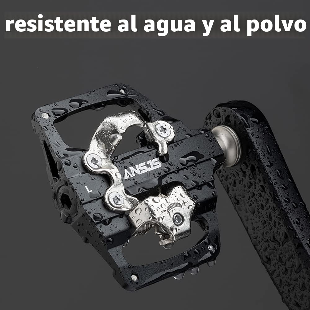 Pedales de Bicicleta de montaña, 3 rodamientos Pedales de Bicicleta Plataforma Pedales Planos de Bicicleta Pedales de 9/16" Pedales MTB Negros Pedales de Bicicleta de Metal