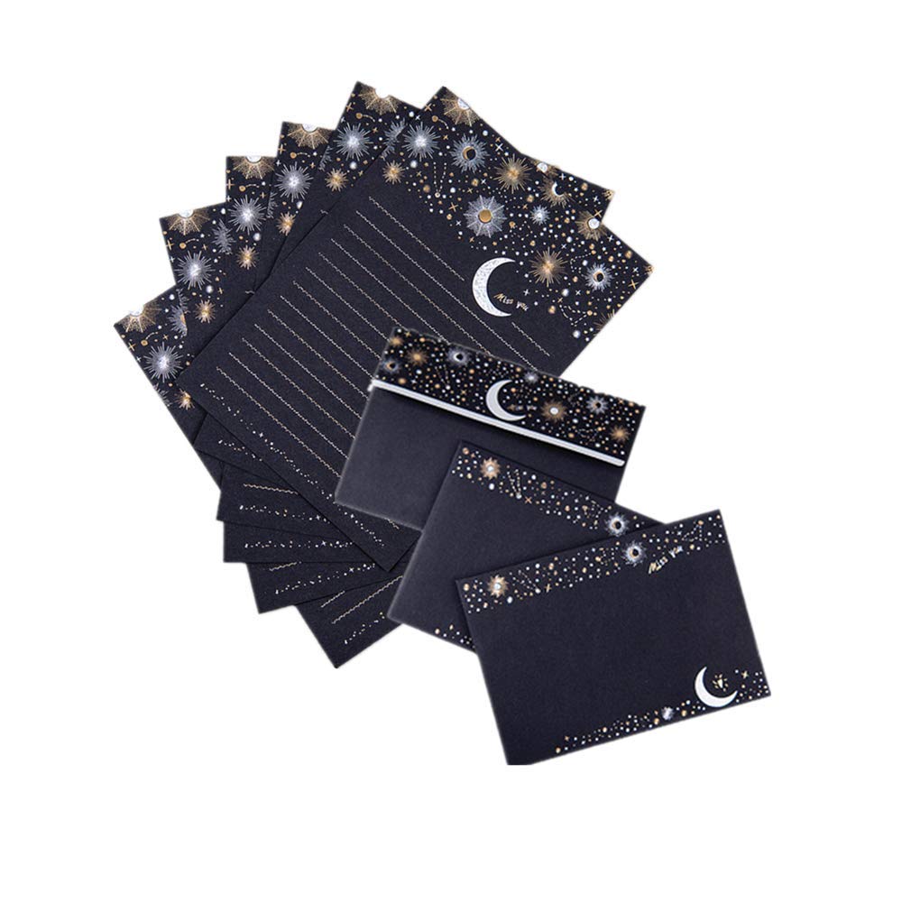 Stationary Paper with Envelopes Pack of 27,Flashing Series stationery Design Writing Stationery Paper with 9 pcs Envelopes,Stationery Set Letter