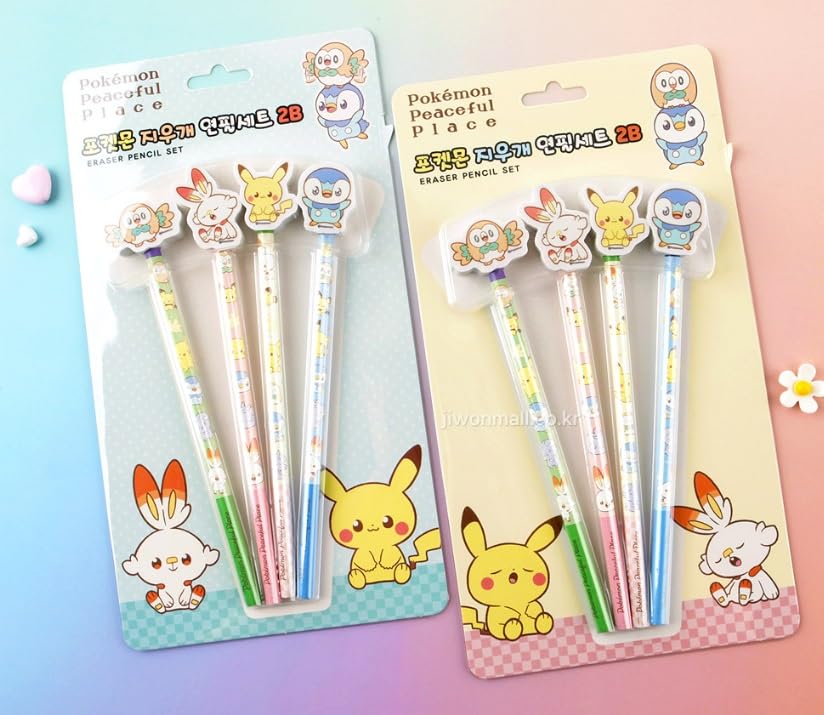 Lápices Pikachu 2B con Goma, Pack de 4 miniatura 2