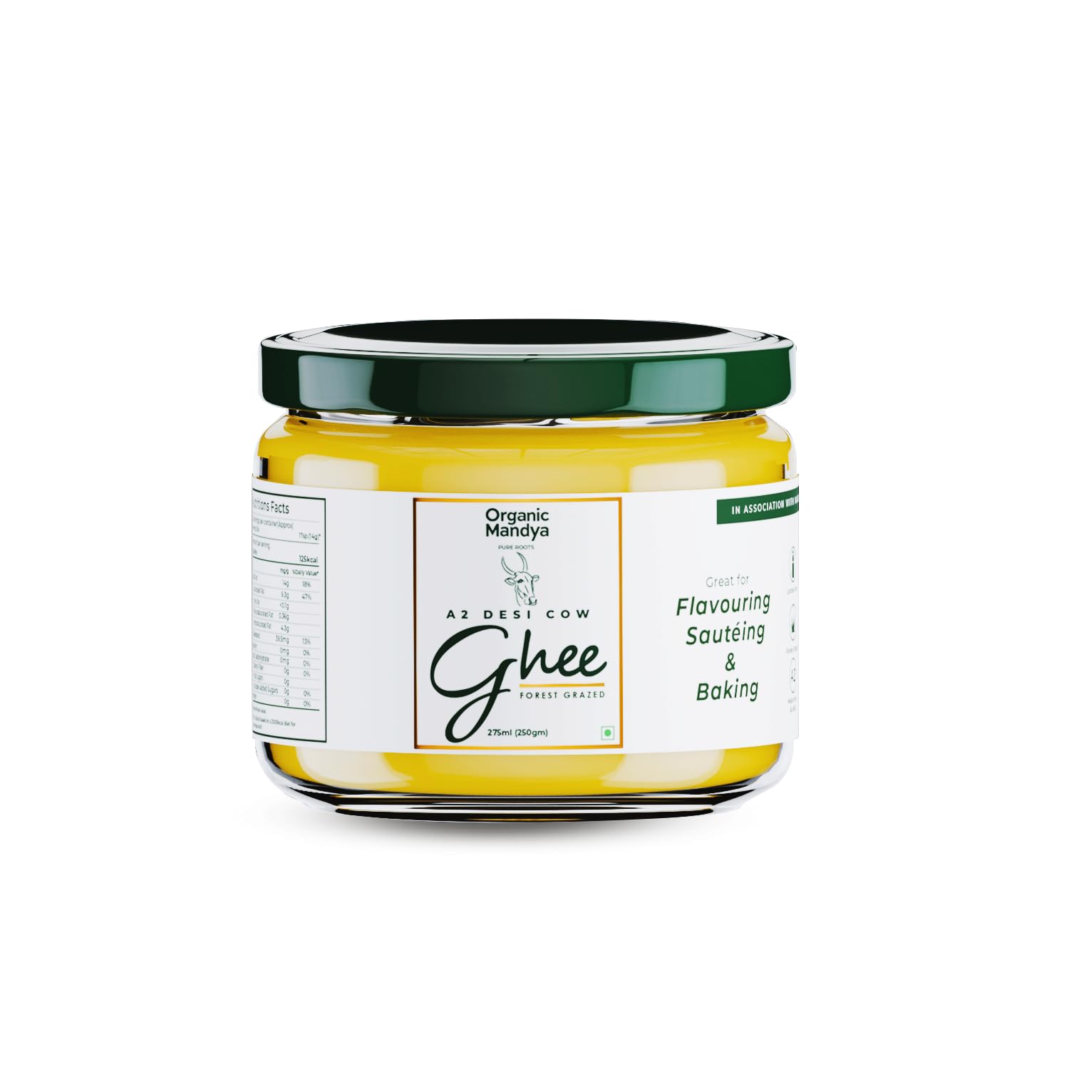 Organic Mandya Premium A2 Desi Ghee 275 ml | Pure, Natural & Healthy | Forest Grazed, Stress Free Cattle | Ethically Sourced | Glass Jar 275 ml (B0CMDTNB9P) Amazon Price History, Amazon Price Tracker