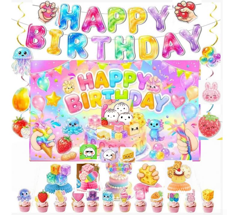 Kit para decoración Cumpleaños Cartón Banner Globo Fondos Kit