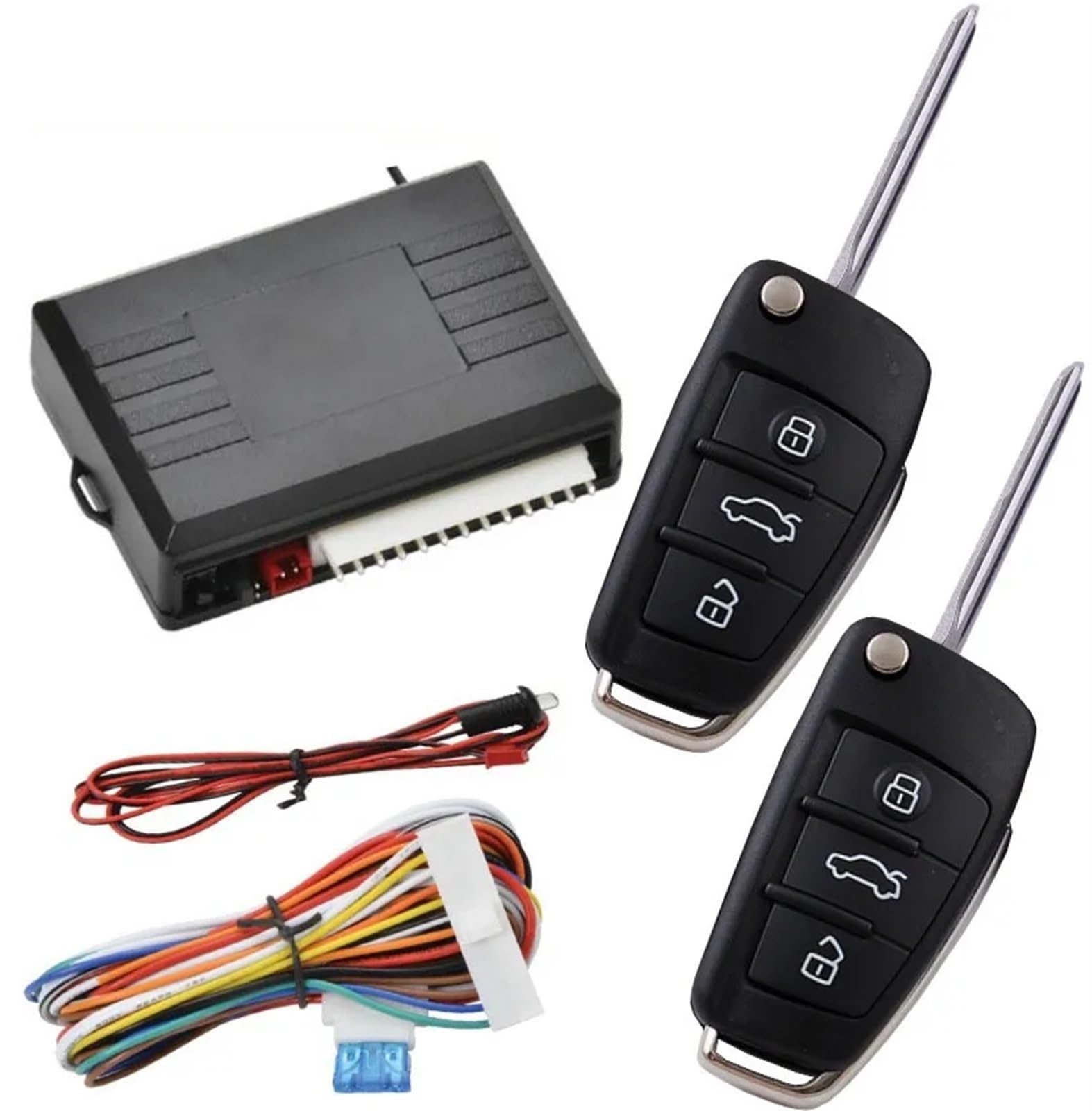 SystèMe D'Alarme Antivol pour Voiture Système d'alarme de Voiture Universel, télécommande, Verrouillage Central des Portes, Kit de système d'entrée sans Fil, Alarme Automatique de Voiture
