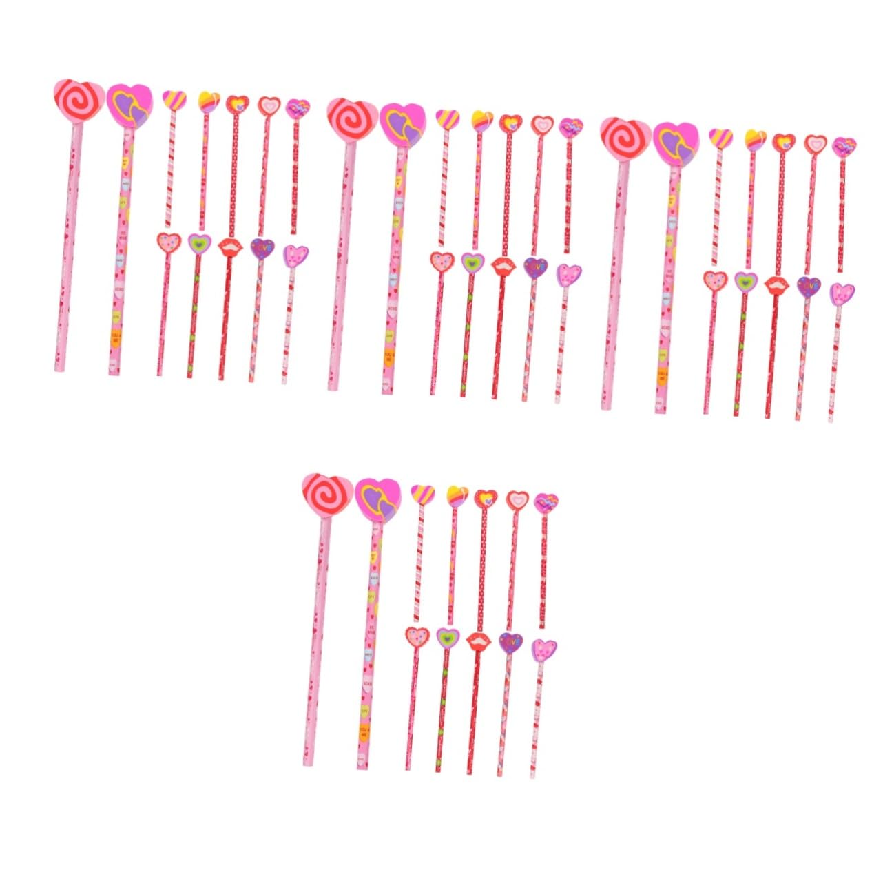 VILLCASE Lot De 4 Crayons À Papier Pour Lécole Gommes Et Crayons De Couleurs Assorties Pour Garçons Et Filles 18 Pièces X 4