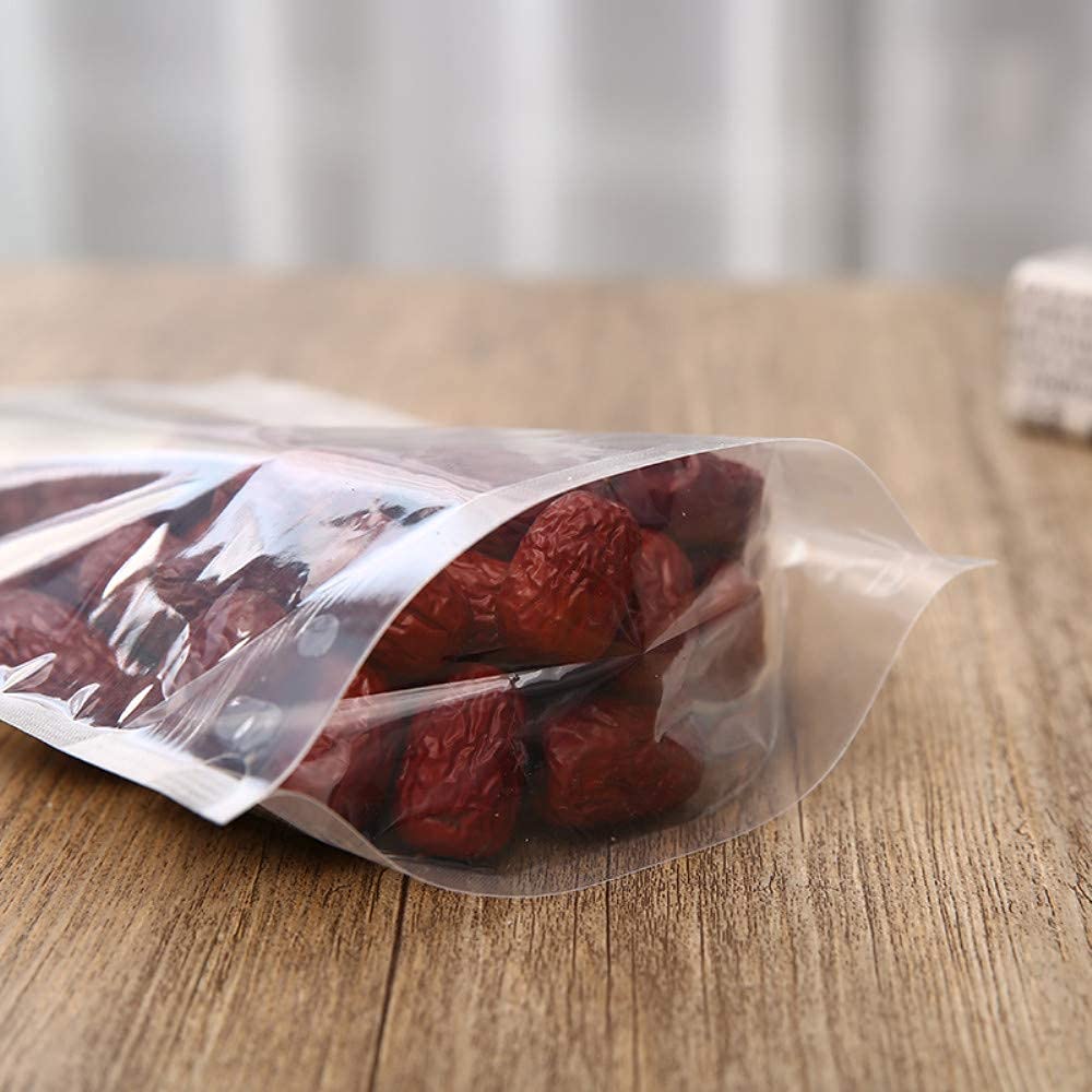Sacchetti termici con chiusura lampo trasparenti richiudibili da 100 pezzi for conservare biscotti, tè e bevande(3.5x5.1 Inch)