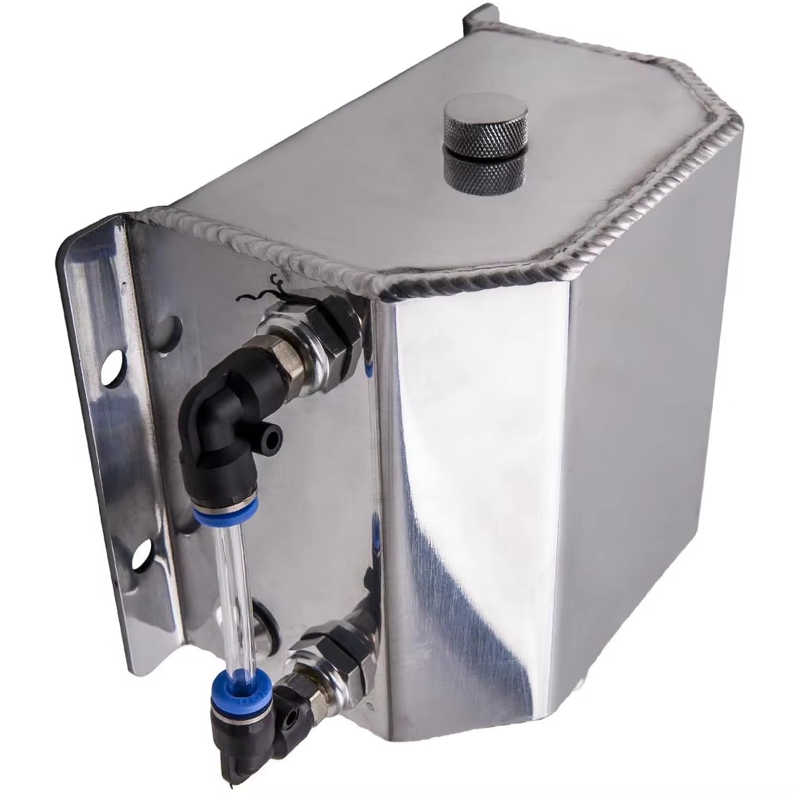 Réservoirs radiateur Réservoir Trop-Plein Liquide Refroidissement Aluminium 1 L Réservoir Reniflard Réservoir Refroidissement Réservoir Liquide Refroidissement Trop-Plein Radiateur 1000ml
