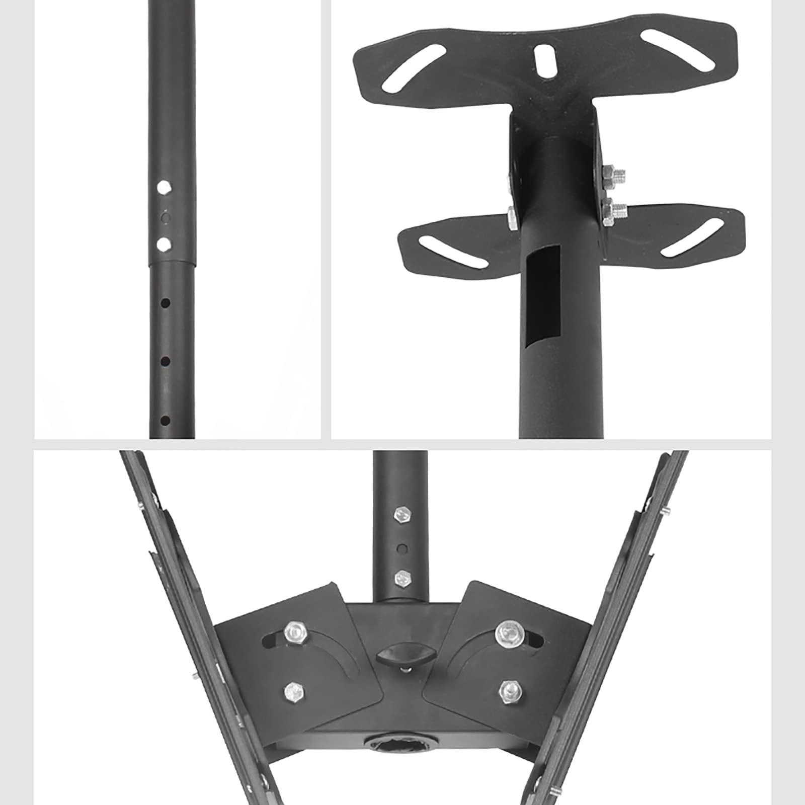 Supporto da soffitto per TV a Schermo Piatto da 20-32 Pollici con Movimento Completo, orientabile e inclinabile a 360°, Estensibile Fino a 2 m. Perfetto per casa e uffici