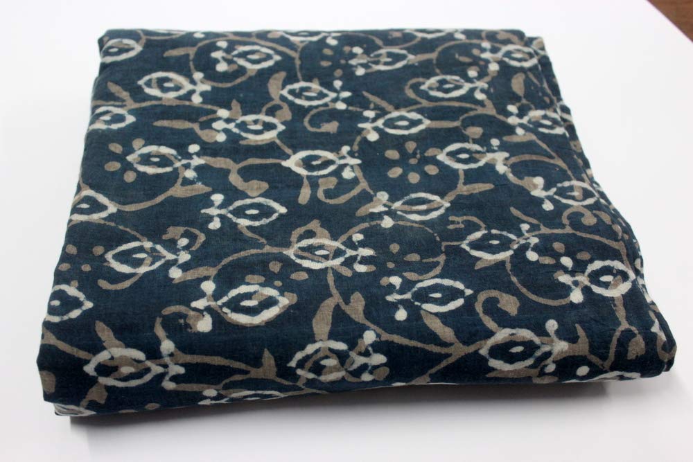 Tkanina bawełniana z nadrukiem blokowym, ręcznie drukowana, indyjska tkanina, miękka tkanina bawełniana firmy The Yard, Jaipuri Kurti Print materiał na szale, letnią sukienkę (10