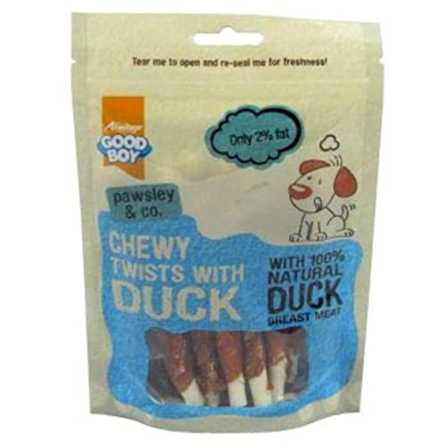 Dog Duck Twists Natural Meat Chew Treat - Brown, 1 Pack