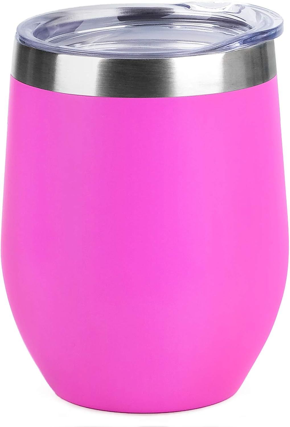  | SUNWILL Insulated Wine Tumbler with Lid Rose Gold, Double Wall Stainless Steel Stemless Insulated Wine Glass 12oz, Durable Insulated Coffee Mug, for Champaign, Cocktail, Beer, Office: Wine Glasses
